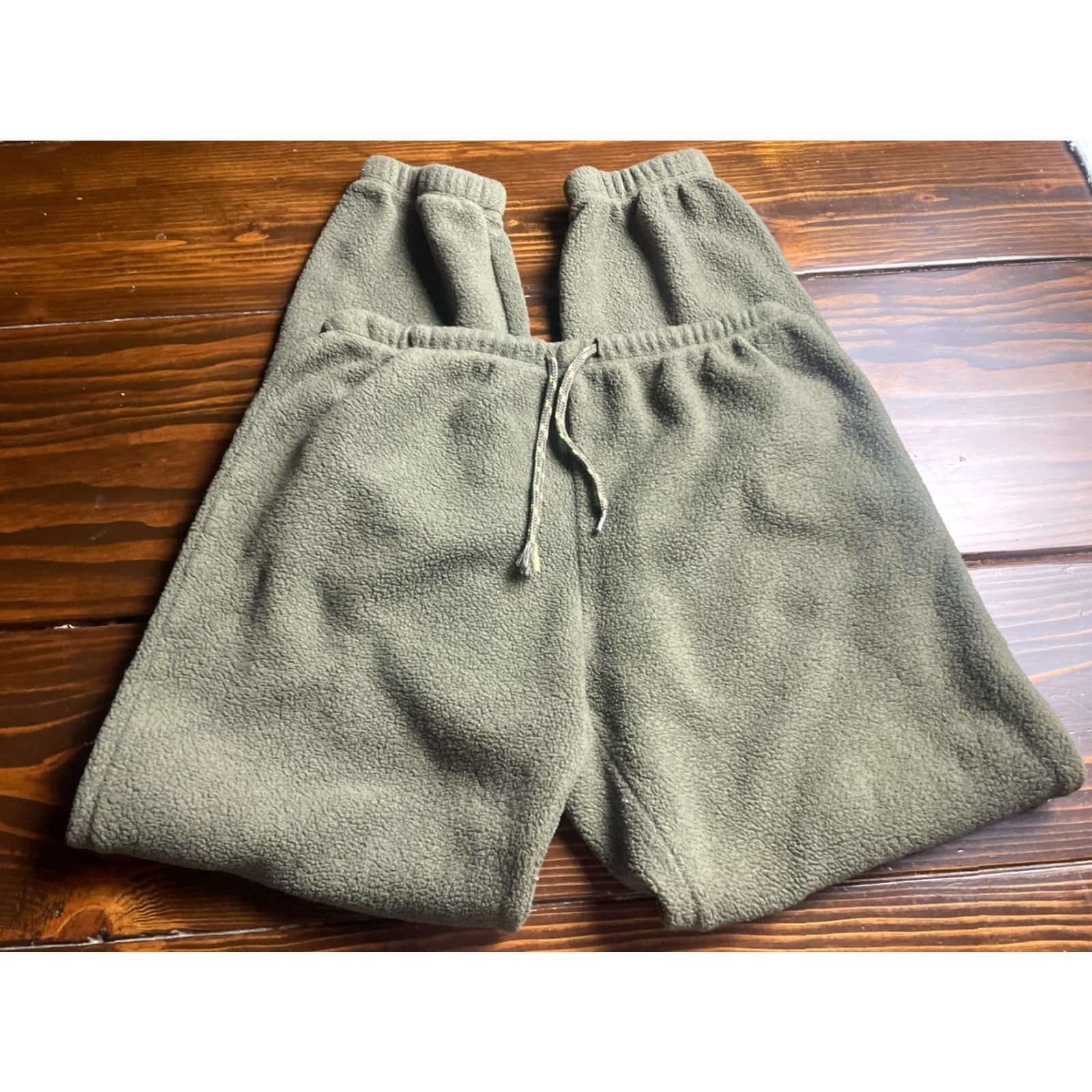 Vintage Derek Heart Pants Womens Small Green Fleece Joggers Sweatpants Lounge Regular Inseam 28 in Straight 26 in Size 26" / US 2 / IT 38 - 2 Thumbnail