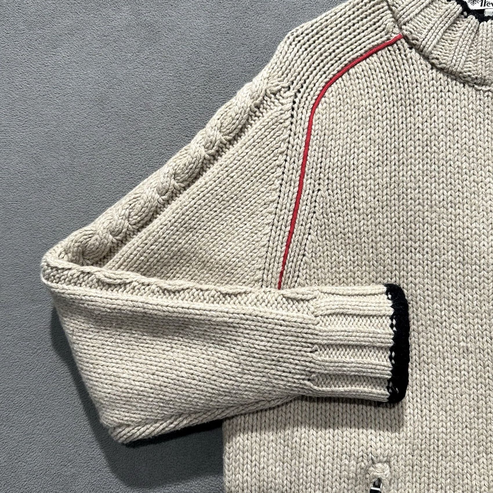 4SDESIGNS VTG Neve Designs Sweater Womens XL Beige Chunky-Knit Full Zip Wool Mock Neck - Pockets, Lined, Dry Clean Only, Hong Kong Vintage Size XL / US 12-14 / IT 48-50 - 6 Thumbnail