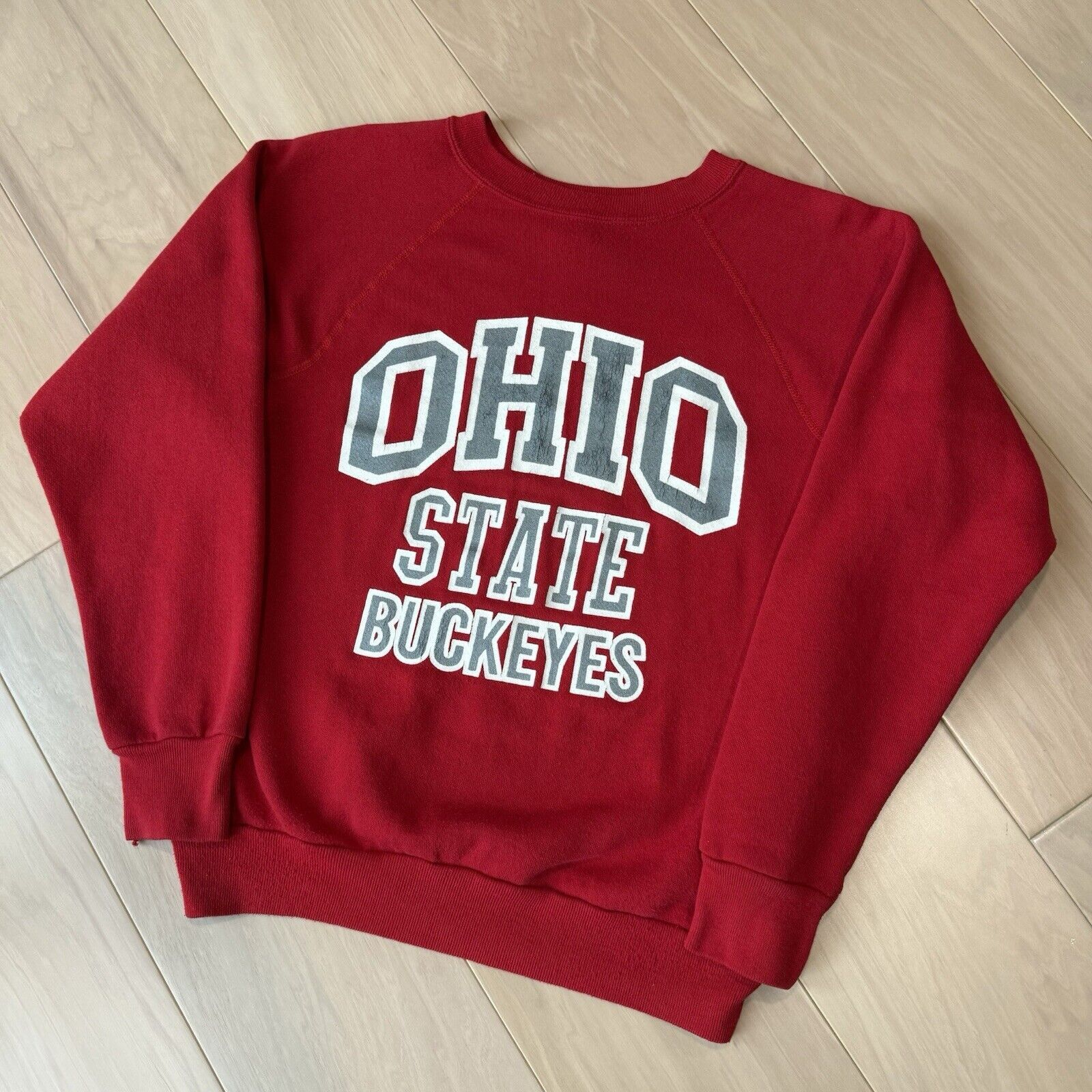 Vintage Vintage Ohio State Buckeyes Sweatshirt M Red 80s Fleece Size US M / EU 48-50 / 2 - 7 Thumbnail