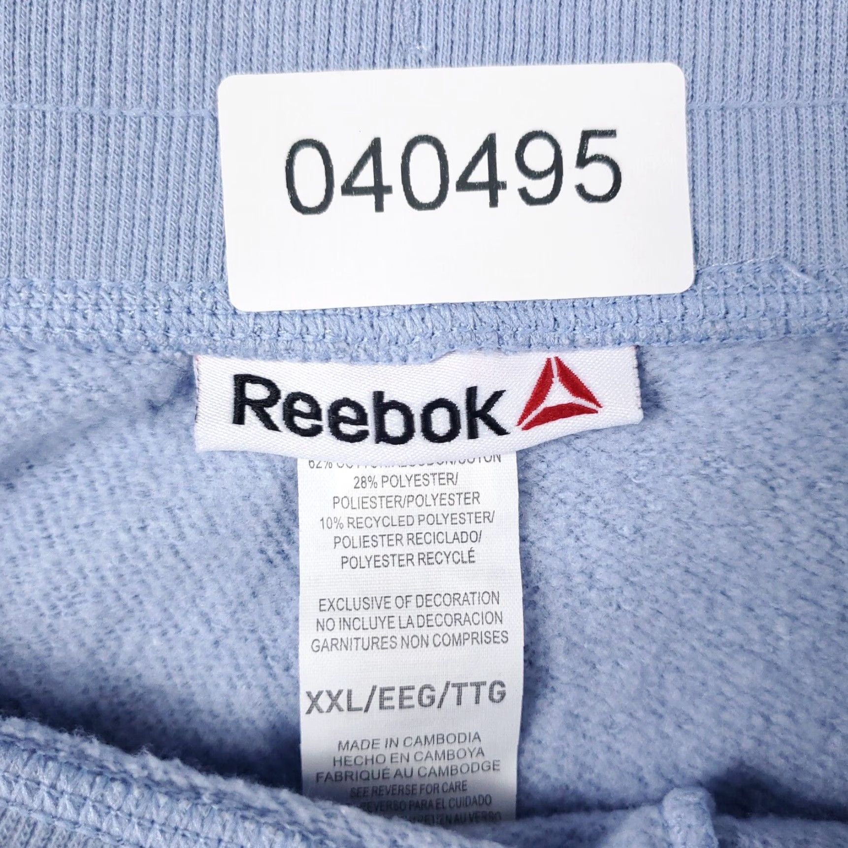 Reebok Reebok Shorts Womens 2XL Blue Sweat Shorts Running Jogging Training Ladies Size 40" / US 18 - 7 Thumbnail
