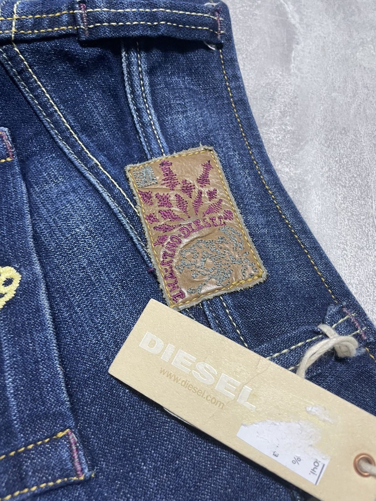 Hysteric Glamour Y2K Opium LGB style Diesel Distressed Denim Jeans baggy pant Size 27" / US 4 / IT 40 - 3 Thumbnail