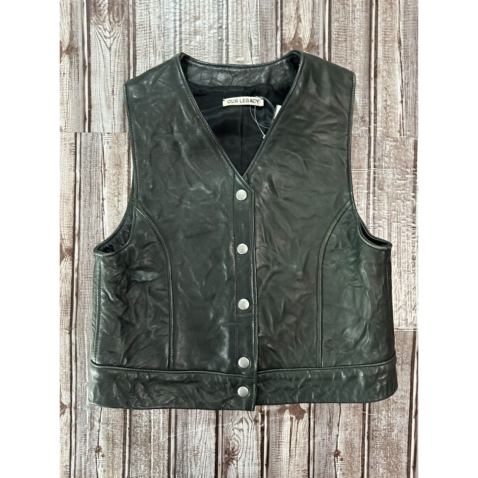 Our Legacy - Leather Vest Black Leather