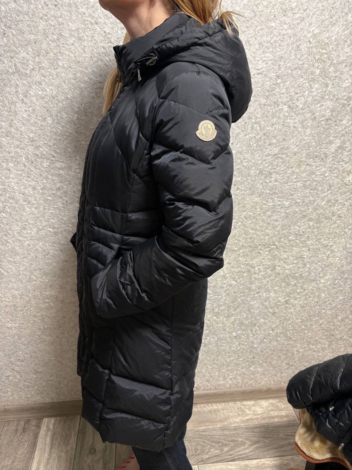 Moncler Moncler Long Black Puffer Coat | Kids 14/164, Fits Women's M Size S / US 4 / IT 40 - 2 Thumbnail