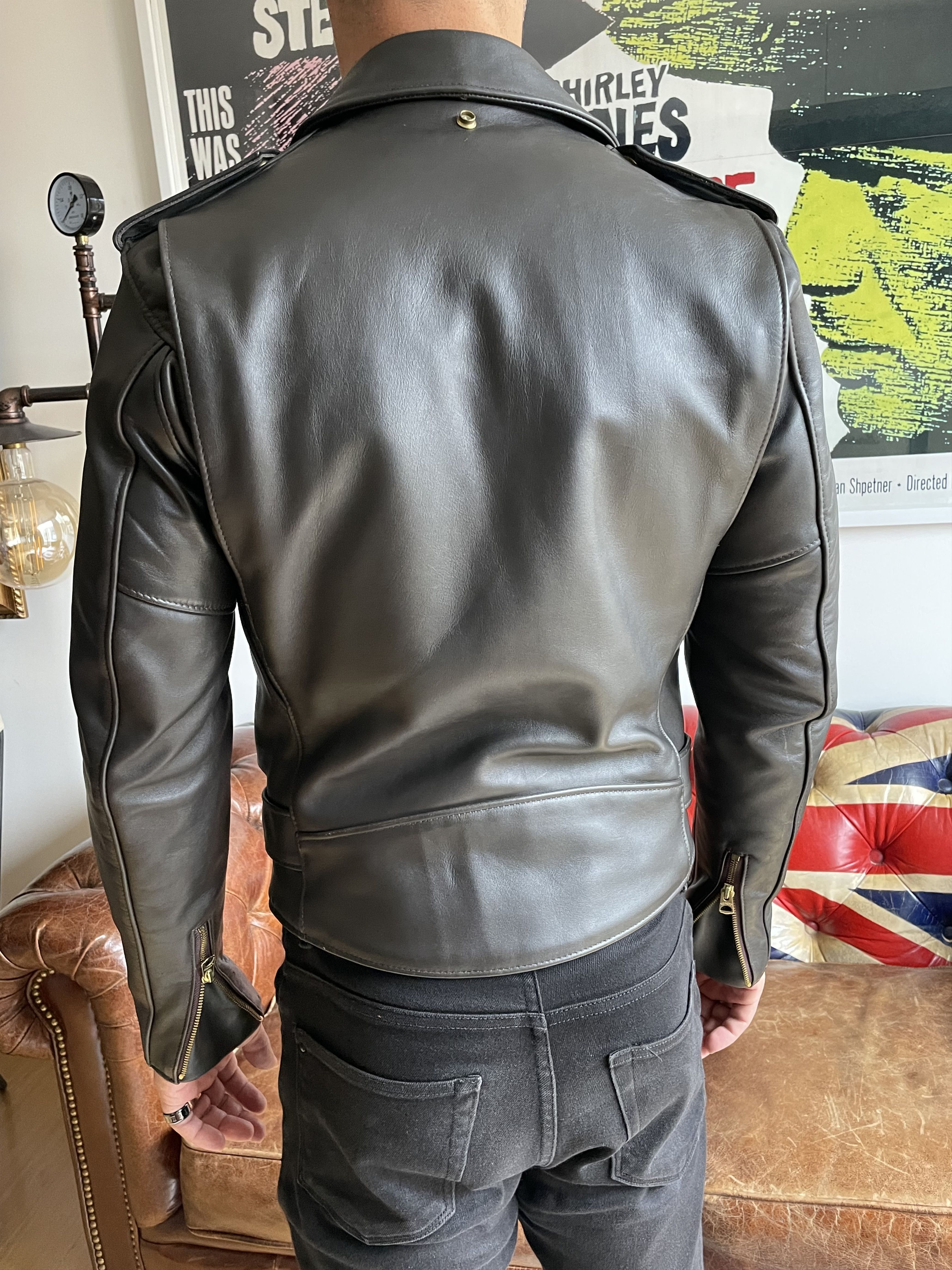 Schott Leather Jacket SCHOTT 618 Brown Detachable collar Size US S / EU 44-46 / 1 - 10 Thumbnail