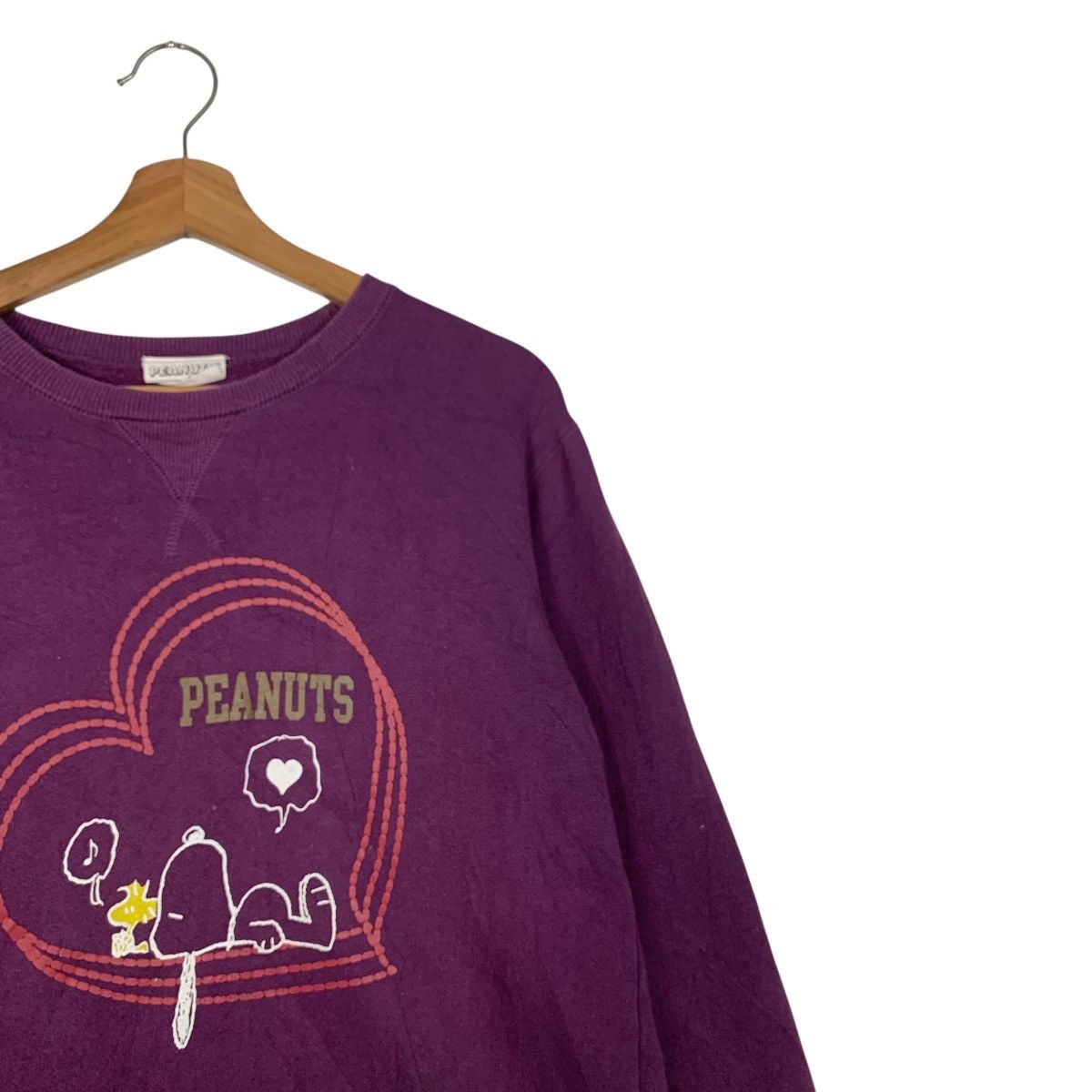 Peanuts PEANUTS SNOOPY Love Graphics Purple Sweatshirt #3540-C162 Size US L / EU 52-54 / 3 - 4 Thumbnail