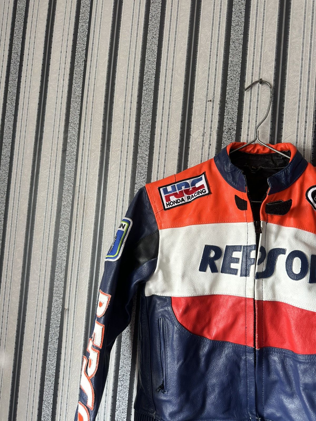 Honda Honda HRS Repsol Racing Leather Motorcycle Biker Jacket Size XXL / US 16-18 / IT 52-54 - 2 Thumbnail