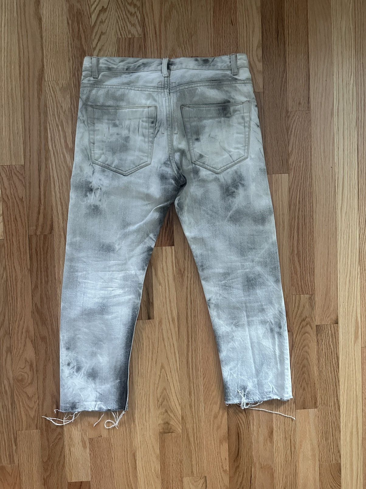 Rick Owens Drkshdw *Trades Considered*ARCHIVE FW/15 Cropped Berlin BATIK BLEACH Size US 28 / EU 44 - 7 Thumbnail