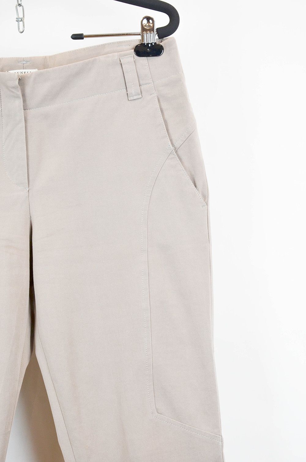 Brunello Cucinelli BRUNELLO CUCINELLI Beige Pants - 42 Size 28" / US 6 / IT 42 - 5 Thumbnail