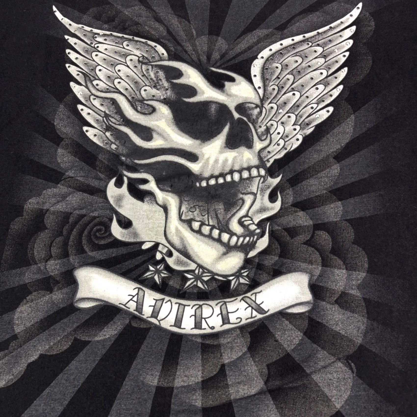 Avirex Avirex Mens T-Shirt Black Skull Wings Rhinestone Streetwear M Size US M / EU 48-50 / 2 - 7 Thumbnail
