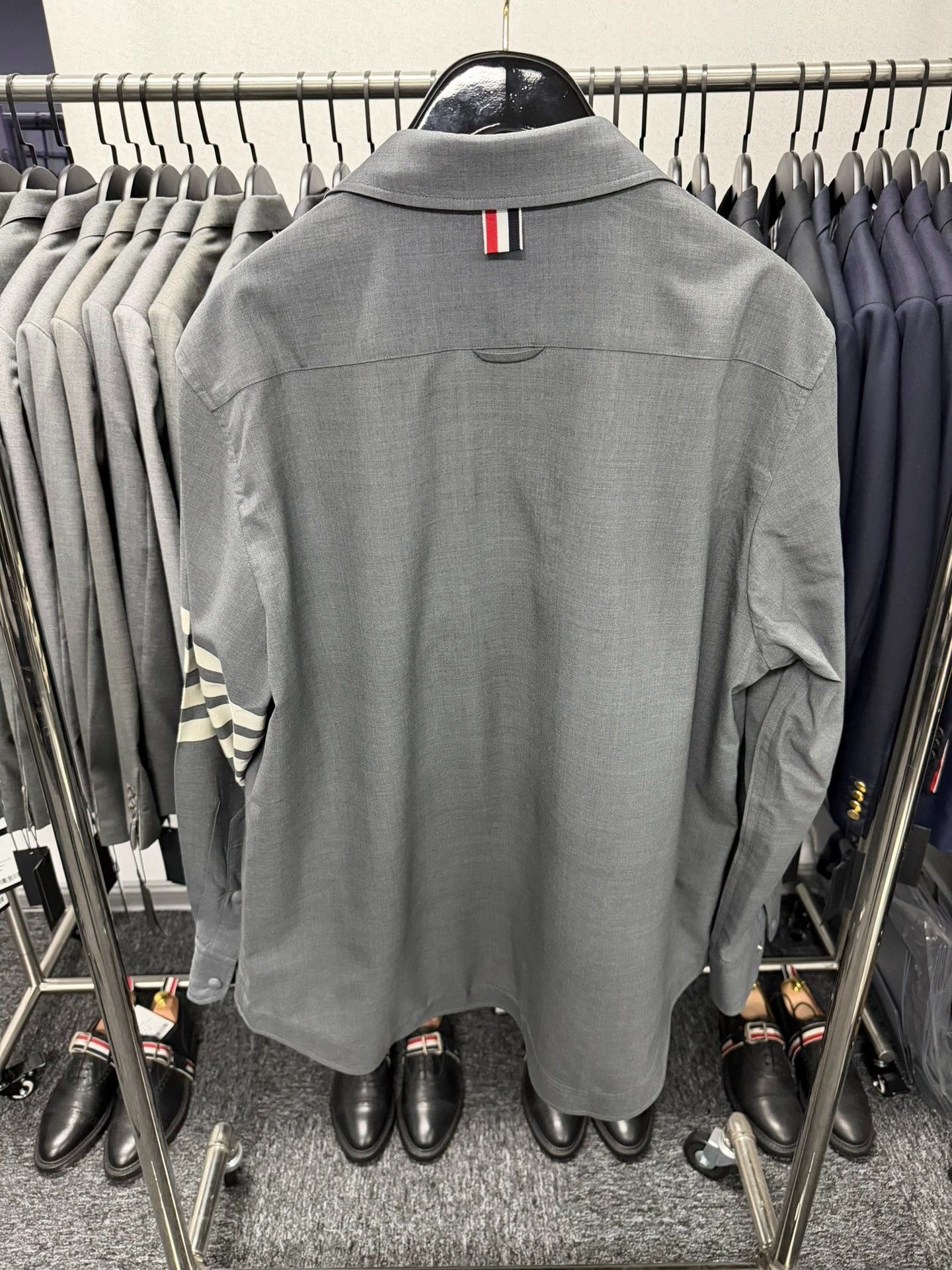 Thom Browne Thom Browne Men's 4-Bar Wool Jacket Medium Gray Size 3 Size US L / EU 52-54 / 3 - 2 Thumbnail