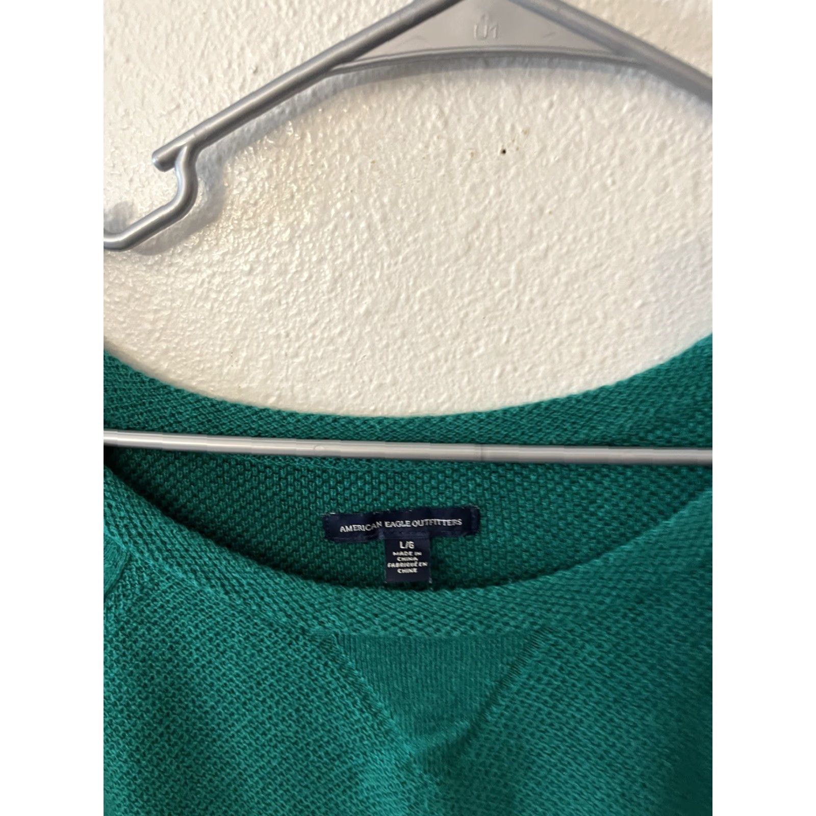 American Eagle Outfitters AMERICAN EAGLE Sweater Womens Large Pullover Knit Round Neck Green Casual Sleeve Long Sleeve Size L / US 10 / IT 46 - 3 Thumbnail
