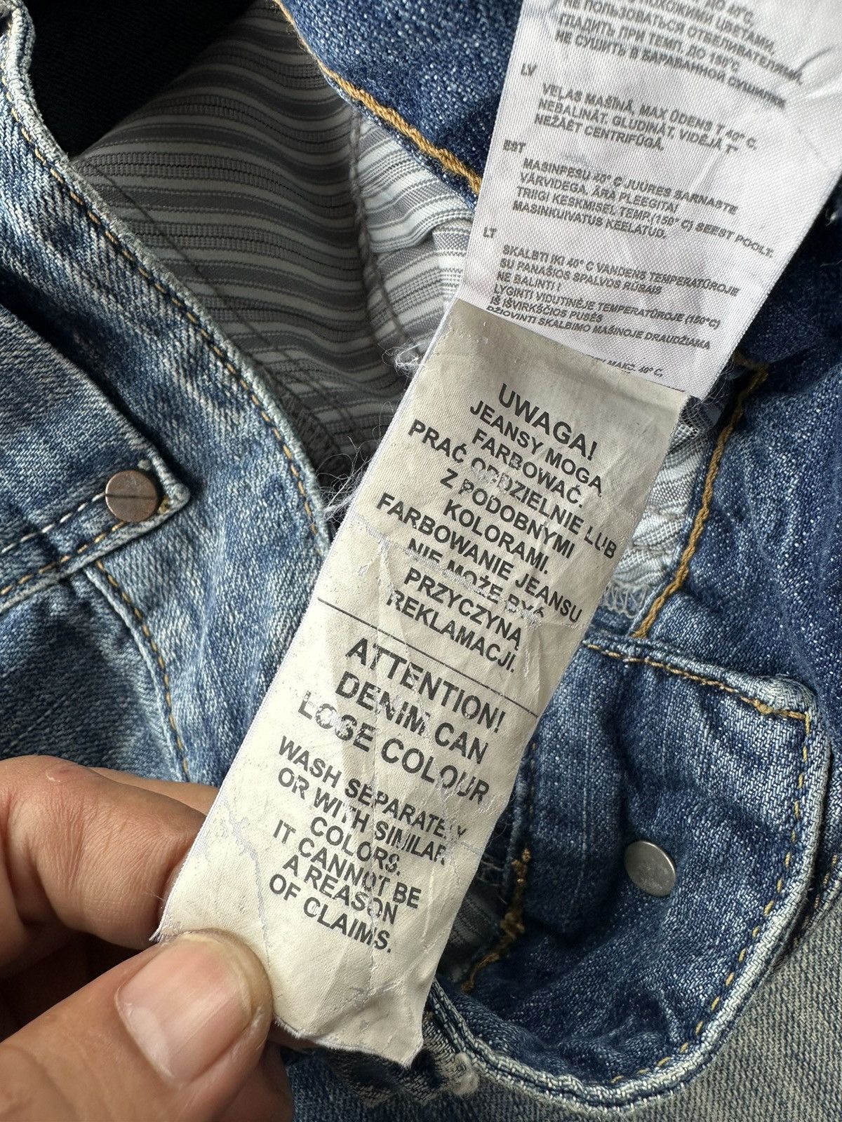 14th Addiction × If Six Was Nine House Denim Nice Faded Design Denim D104 Size US 30 / EU 46 - 15 Thumbnail