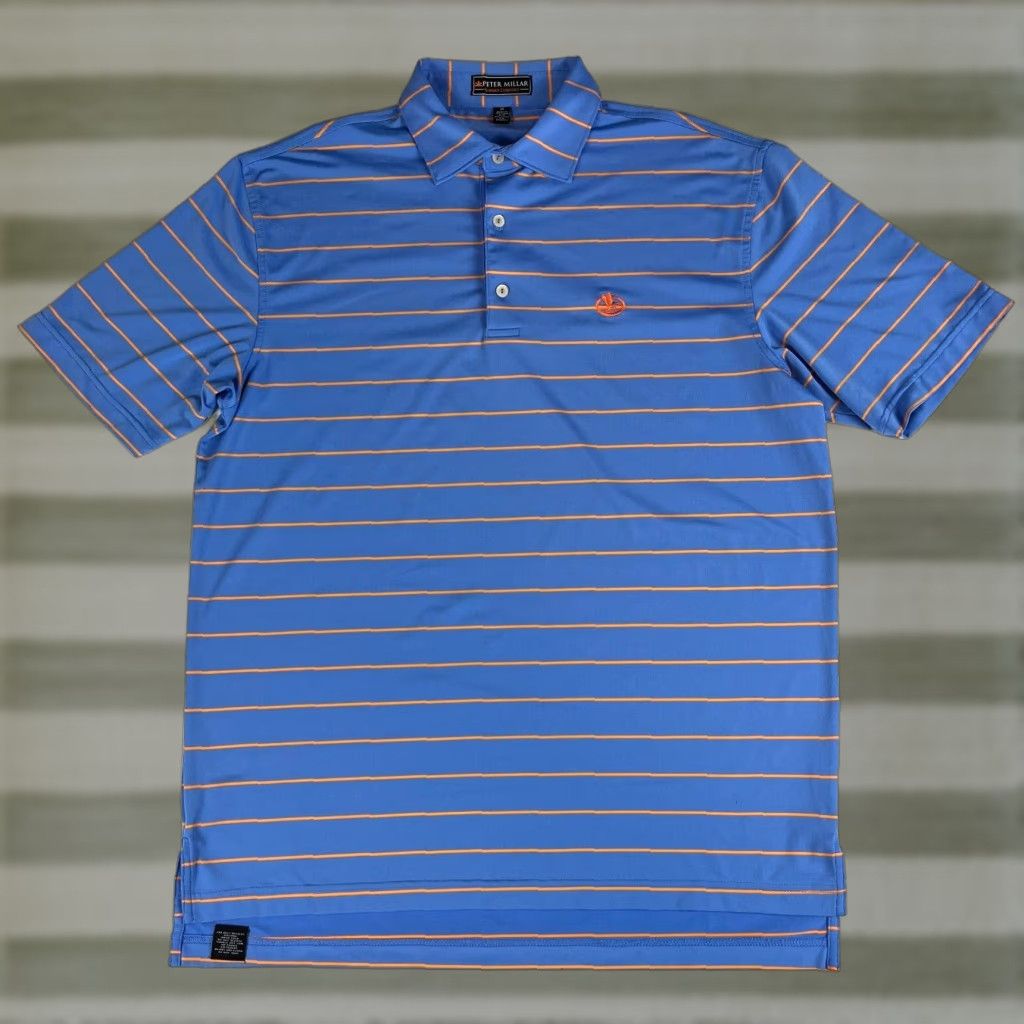 Peter Millar Peter Millar Summer Comfort Polo Shirt Striped Sz M Men’s Shirt Polo Short Sleeve Blue Gols Walking 80s (Vintage) Size US M / EU 48-50 / 2 - 1 Thumbnail