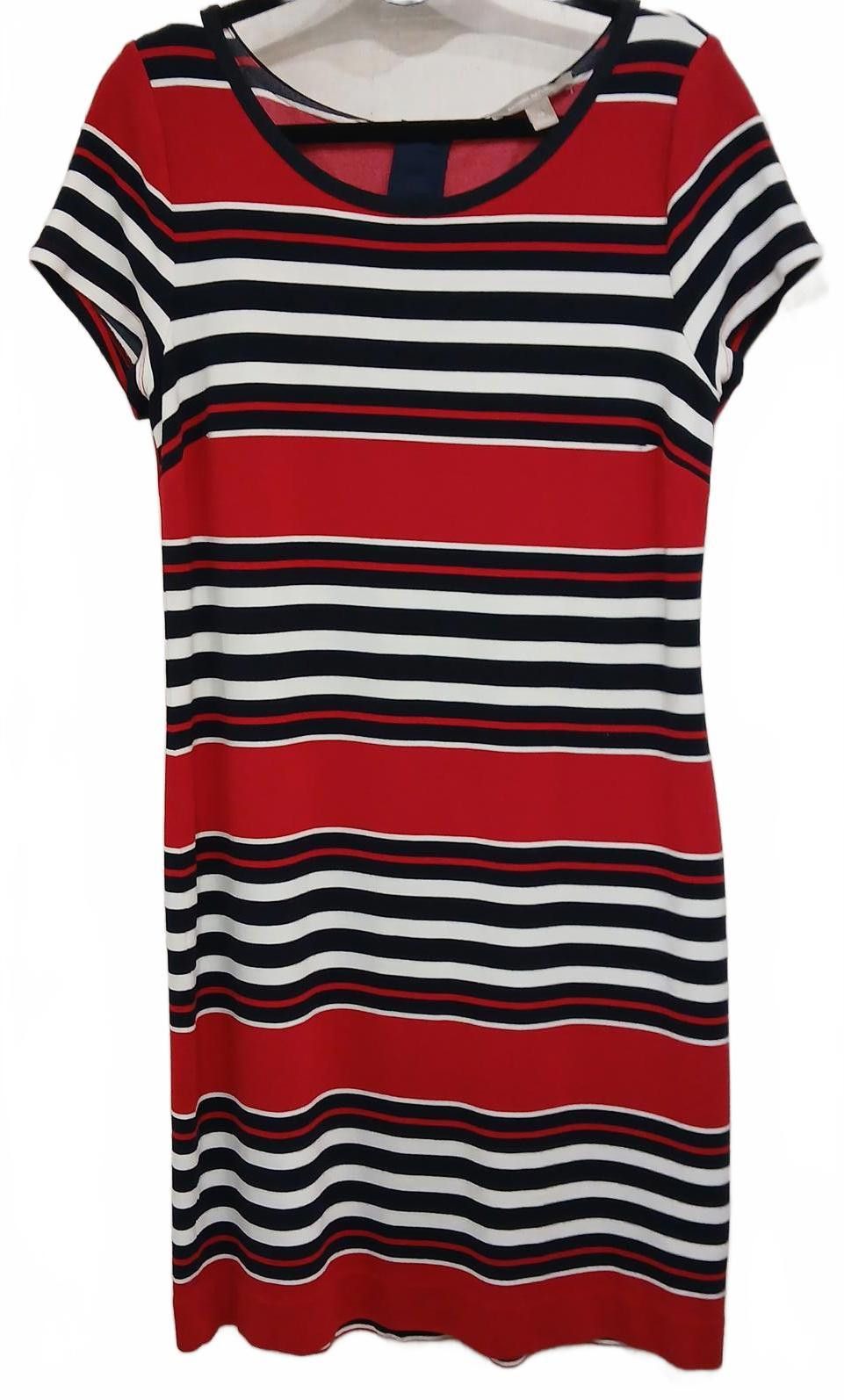 Banana Republic Banana Republic Striped Dress - Red/White/Navy Blue, Size 14 Size XL / US 12-14 / IT 48-50 - 8 Thumbnail