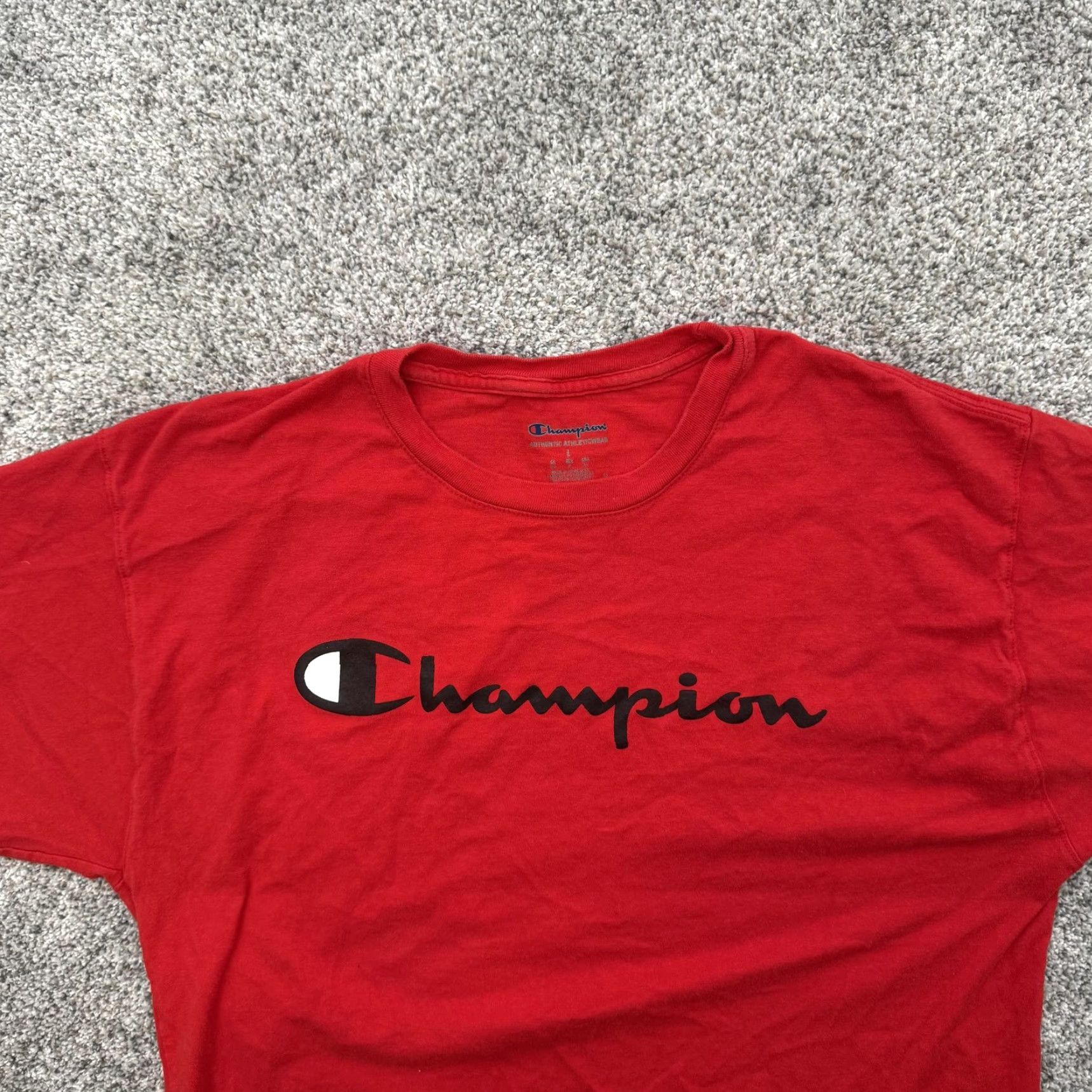 Champion Champion Shirt Mens Large Red Graphic Tee Logo Spell Out Athletic Casual Comfort Size US L / EU 52-54 / 3 - 4 Thumbnail
