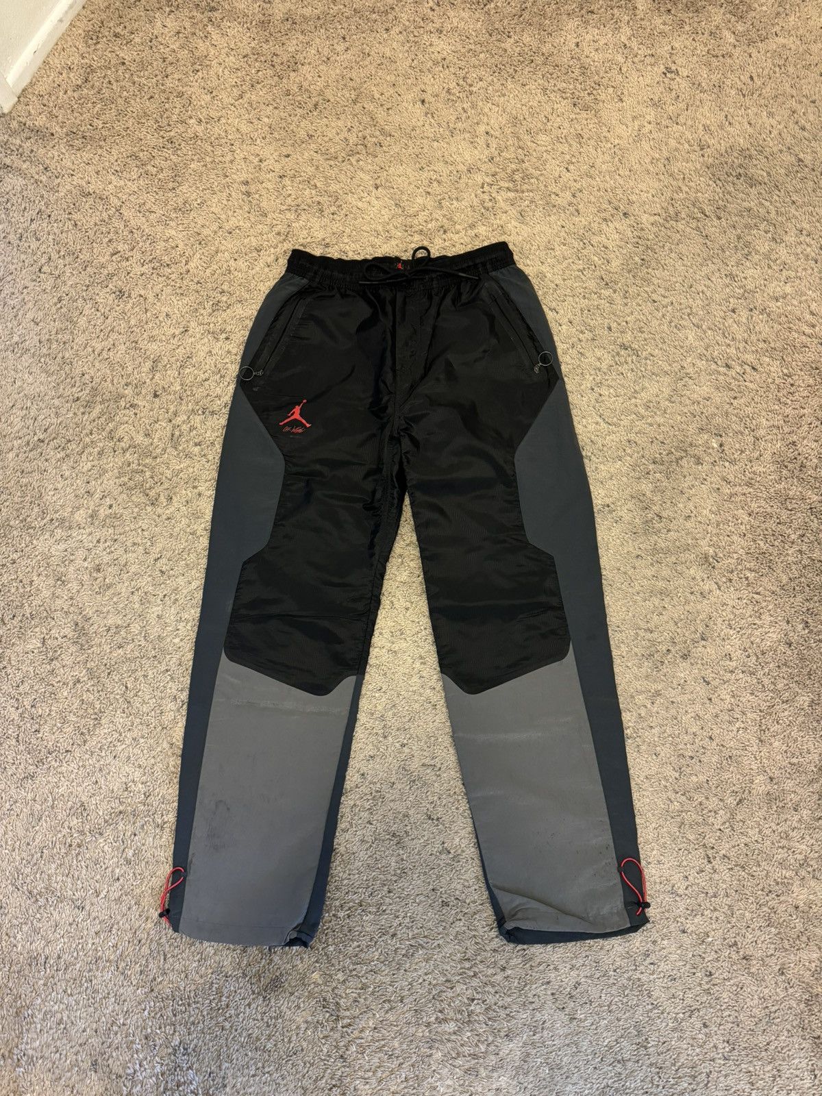 image of Off White X Jordan Woven Pants in Black, Men's (Size 32)