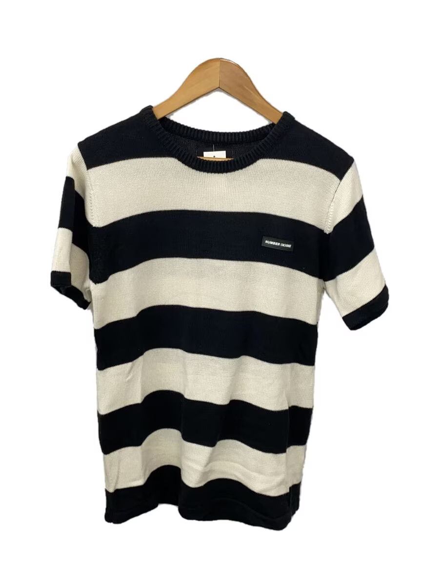 Striped Short Sleeve Knit Sweater