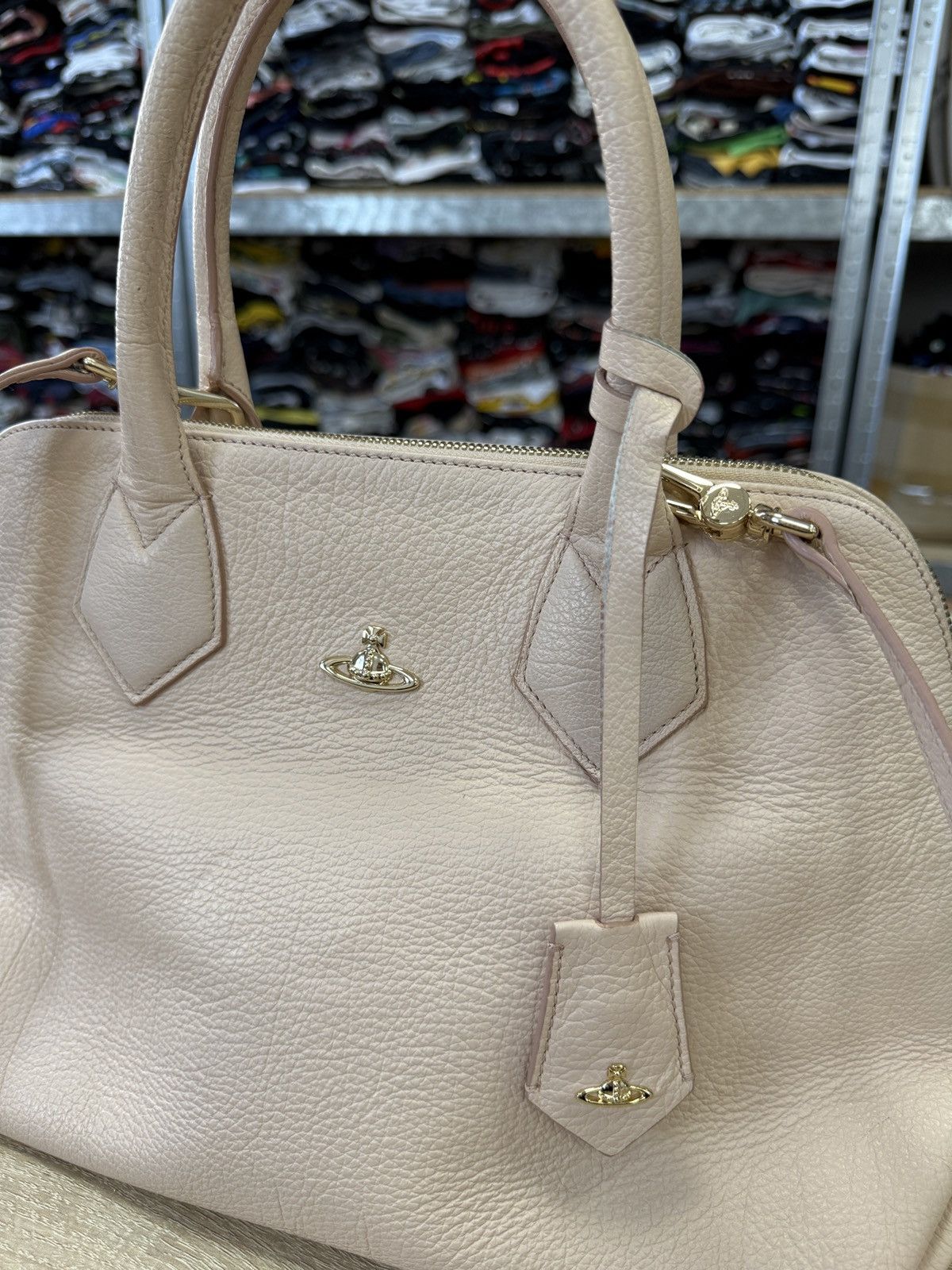 Vivienne Westwood 🇮🇹 Vivienne Westwood Balmoral Grain Leather Pink Bag Size ONE SIZE - 3 Thumbnail