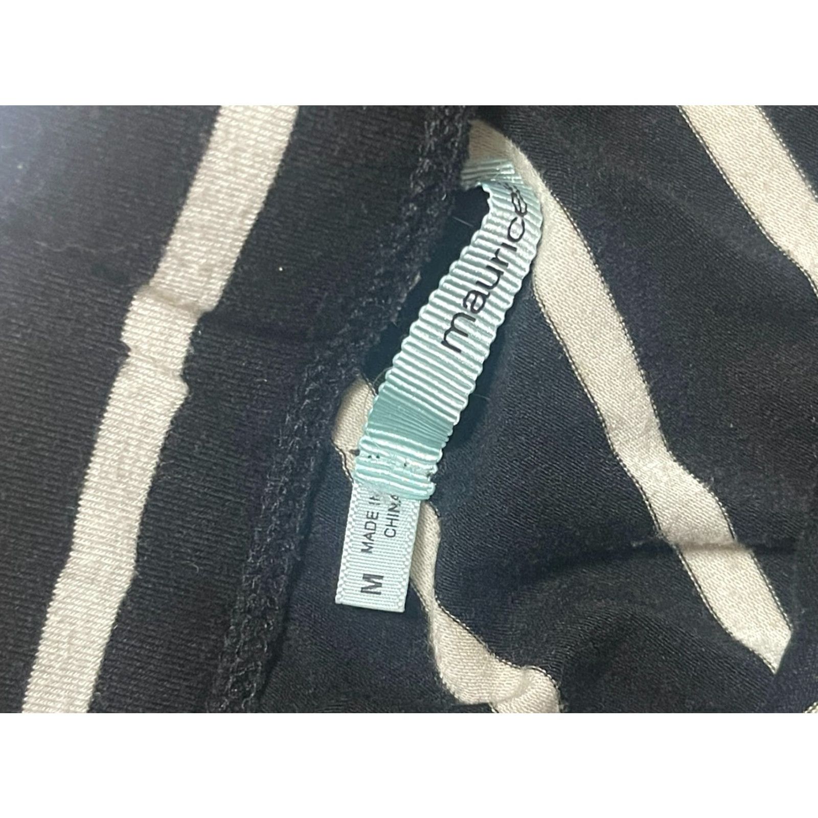 Vintage **Women's Medium Maxi Maurices Skirt Striped Pull On Black White** User: Women's Medium Maxi Maurices Skirt Striped Pull On Black White Size 32" / US 10 / IT 46 - 6 Thumbnail