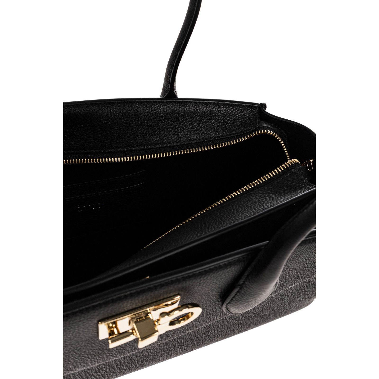 Salvatore Ferragamo FERRAGAMO Studio Soft Medium Black Handbag New & Authentic Size ONE SIZE - 4 Thumbnail