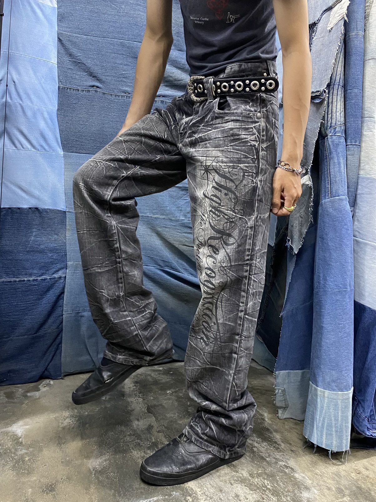 If Six Was Nine japanese brand wild life mud splater jeans undefined Size US 29 - 3 Thumbnail