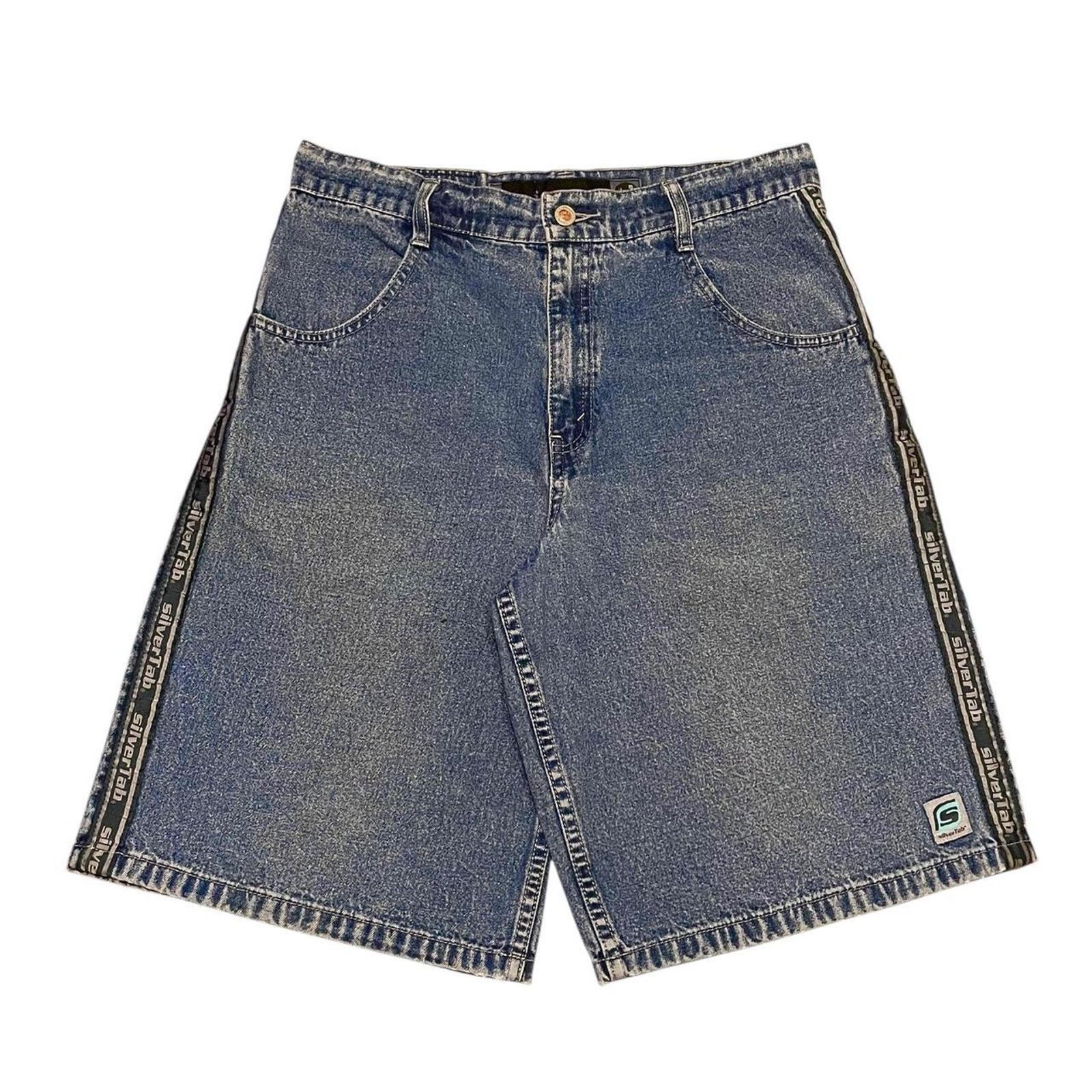 Levi's VTG Y2K 2000s Levis Silver Tab blue denim jorts Size US 32 / EU 48 - 1 Thumbnail