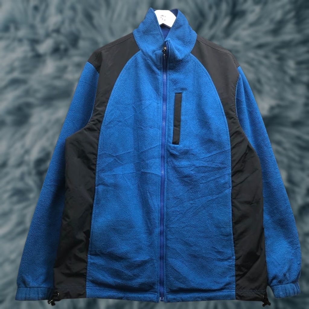 Vintage LL Bean Fleece Nylon Reversible Jacket Mens LT Large Tall Full Zip Blue Black Size US L / EU 52-54 / 3 - 1 Thumbnail