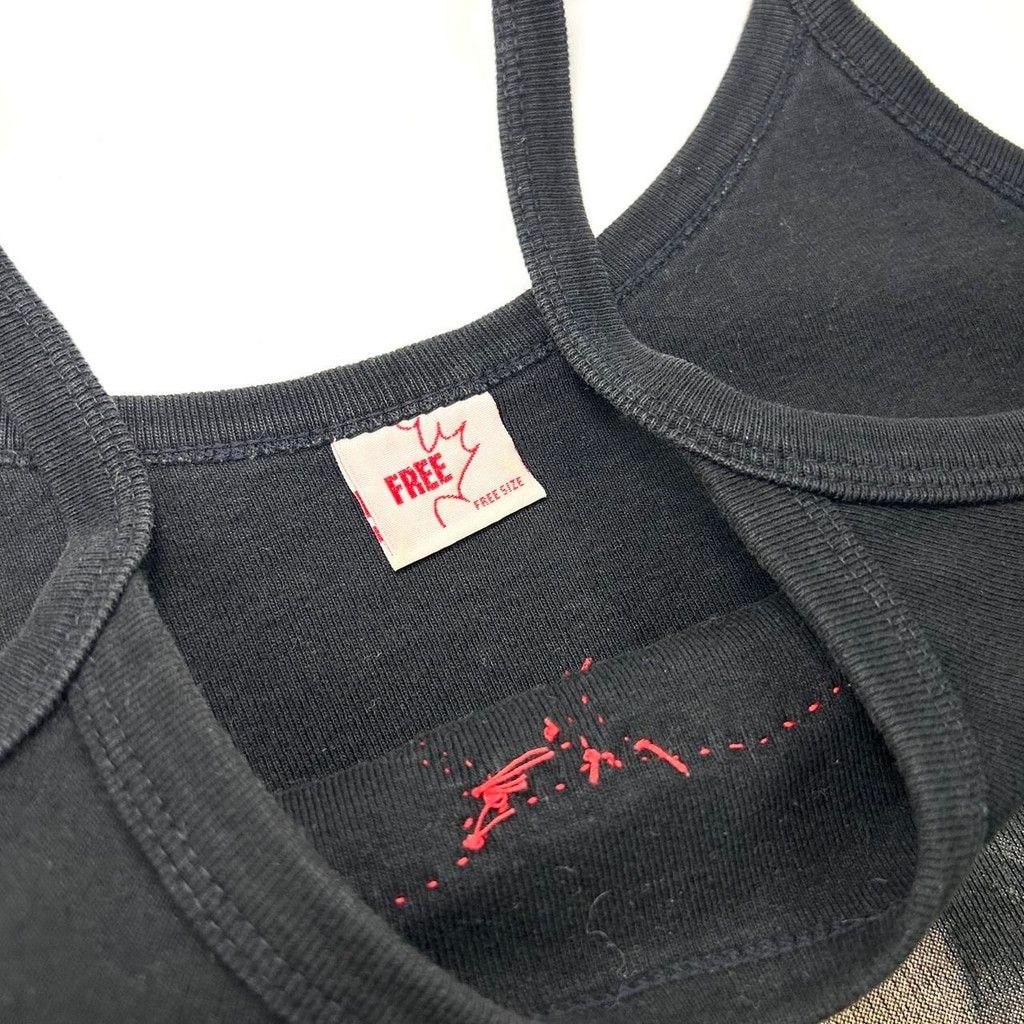 Vintage y2k euro black tank top with print of baby Size S / US 4 / IT 40 - 3 Thumbnail
