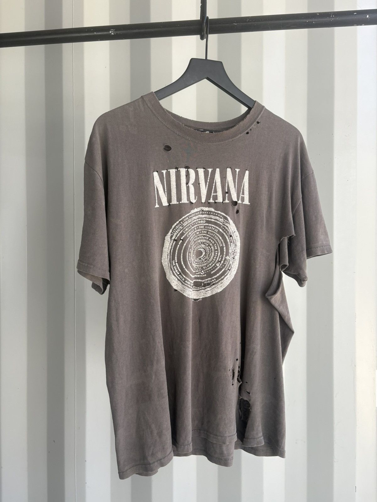 Band Tees Vintage Nirvana Vestibule Distressed Faded Shirt Grunge Band Size US XL / EU 56 / 4 - 1 Thumbnail