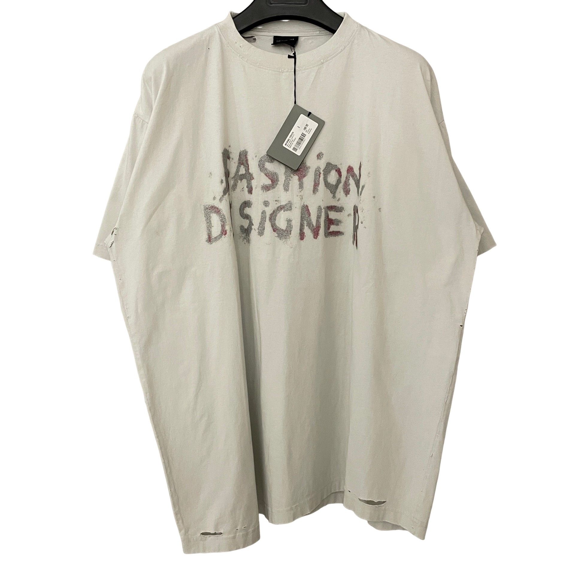 Balenciaga New Balenciaga Super Destroyed Mirror T-Shirt Summer24