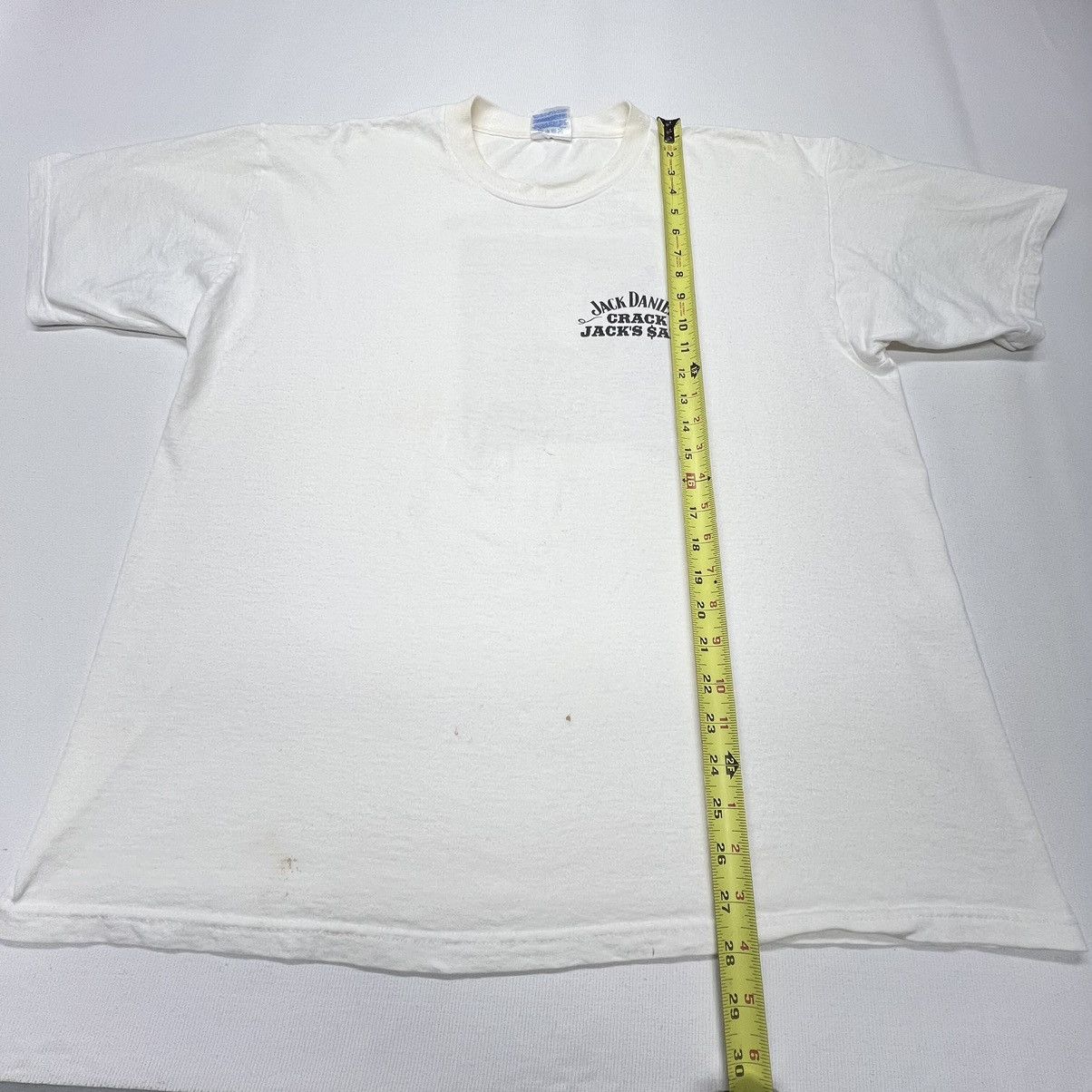 Vintage Jack Daniels Tee Shirt White Crack The Legend Safe Whiskey Size US XL / EU 56 / 4 - 24 Thumbnail