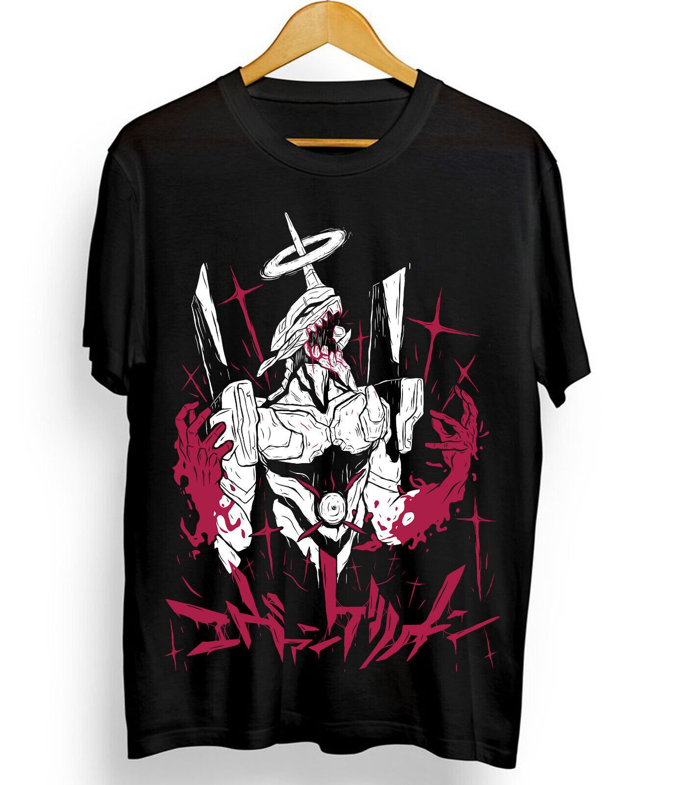 Streetwear Anime Neon Genesis Evangelion Unit 01 Japanese Black T-shirt ...