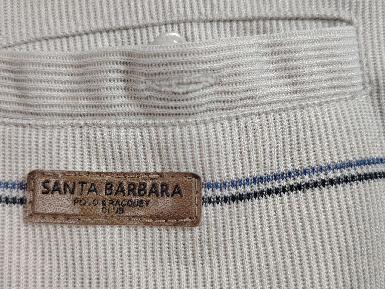Vintage 90s Santa Barbara Polo & Racquet Club Striped Quarter-Zip Size US L / EU 52-54 / 3 - 4 Thumbnail