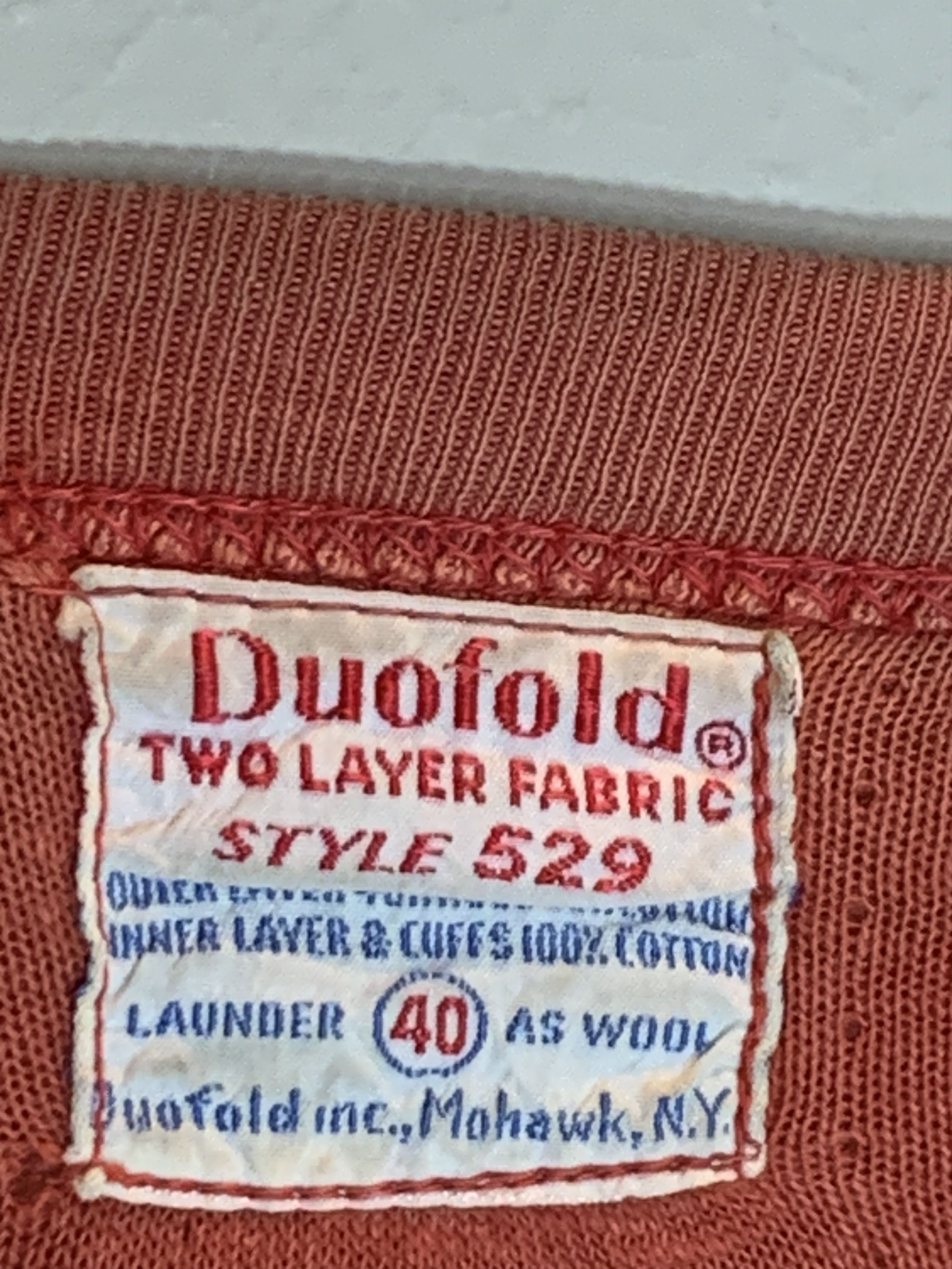 Vintage *RARE* Vintage 50’s Duofold Style 529 Faded Smoked Out Shirt Size US M / EU 48-50 / 2 - 10 Thumbnail