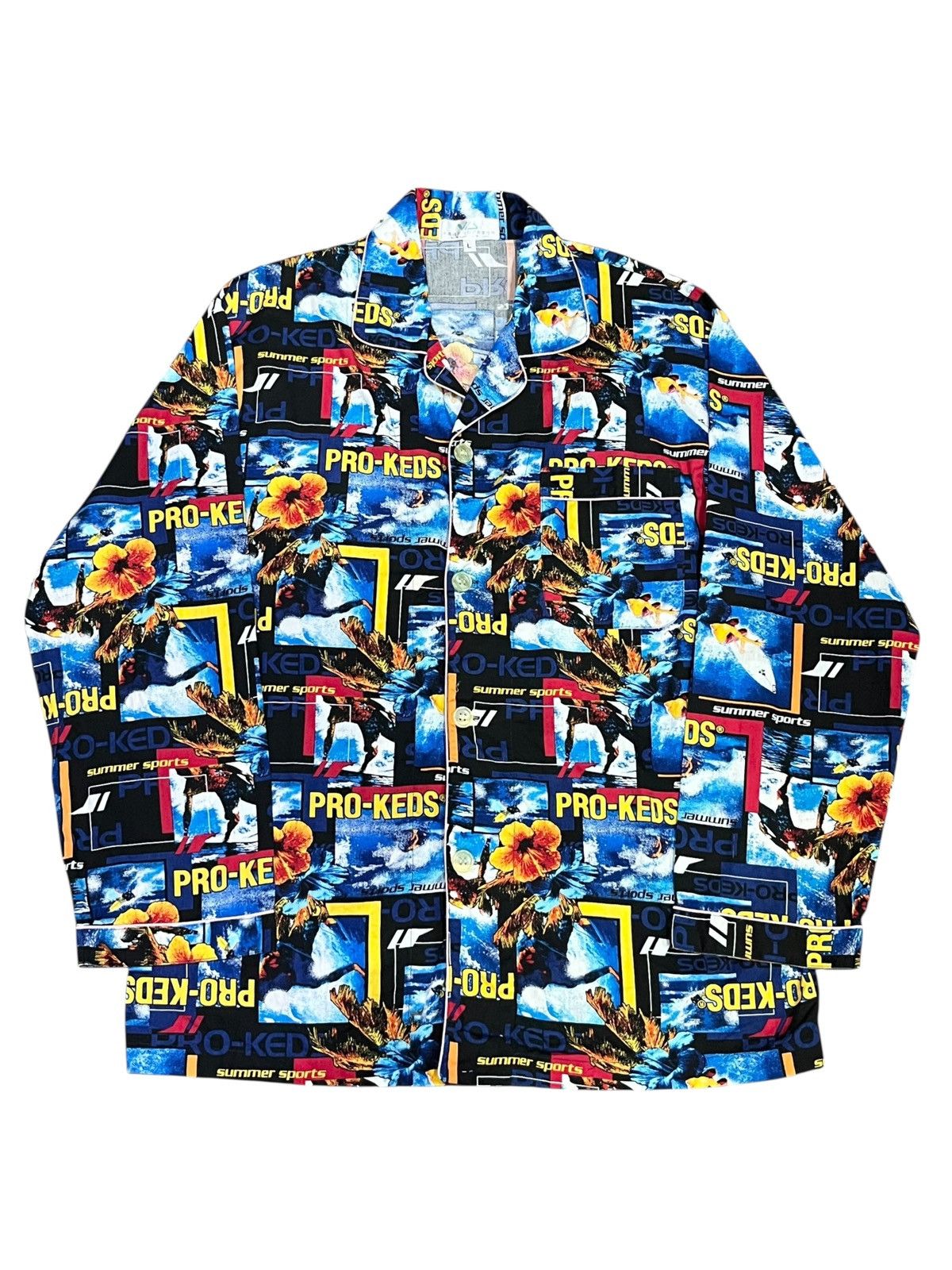 Pro-Keds 90’s ProKeds Surfing Full Print Pajama Shirt Hawaii Vibes Size US M / EU 48-50 / 2 - 2 Thumbnail