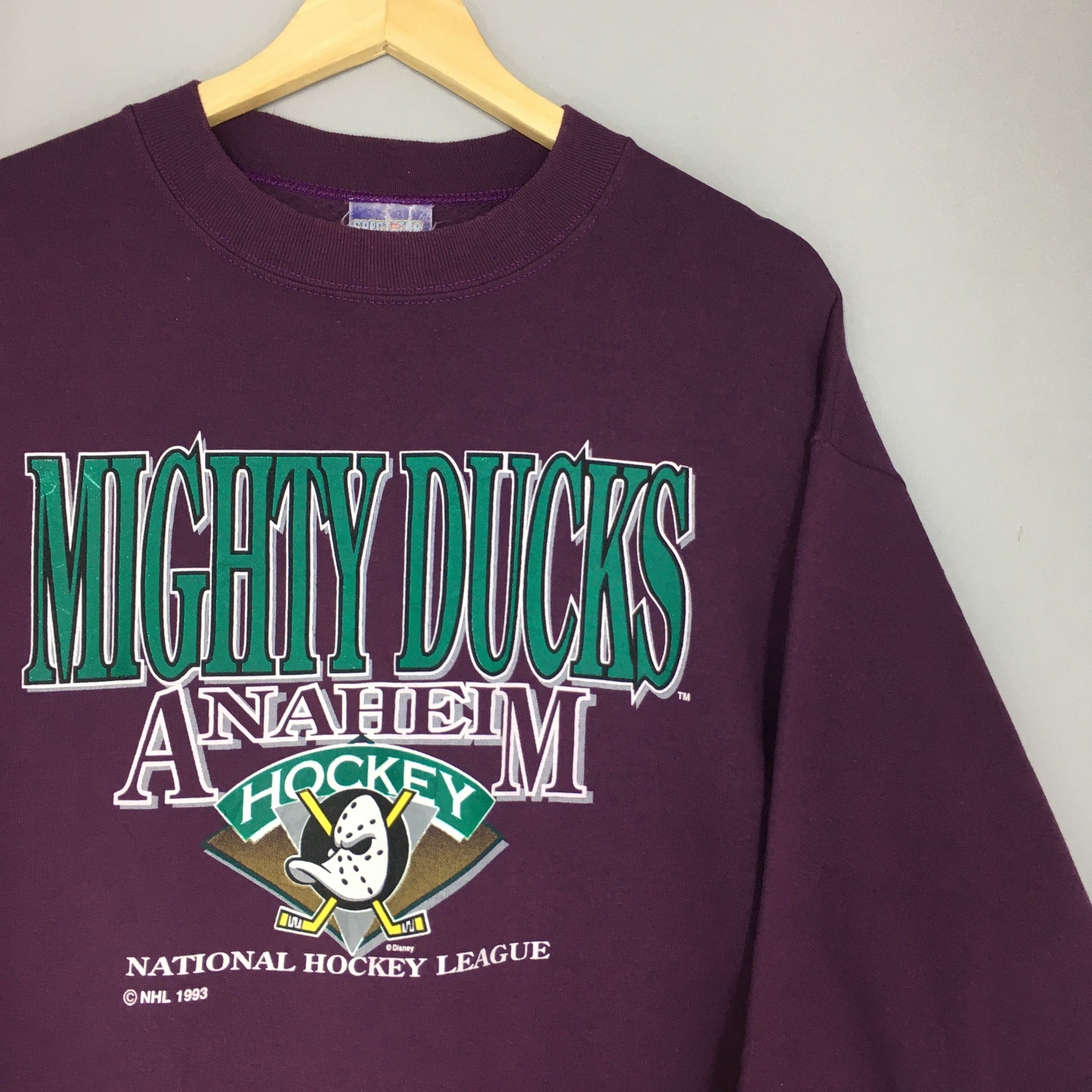 NHL × Vintage Vintage 90s Anaheim Mighty Ducks NHL Sweatshirt Large Size US L / EU 52-54 / 3 - 2 Thumbnail