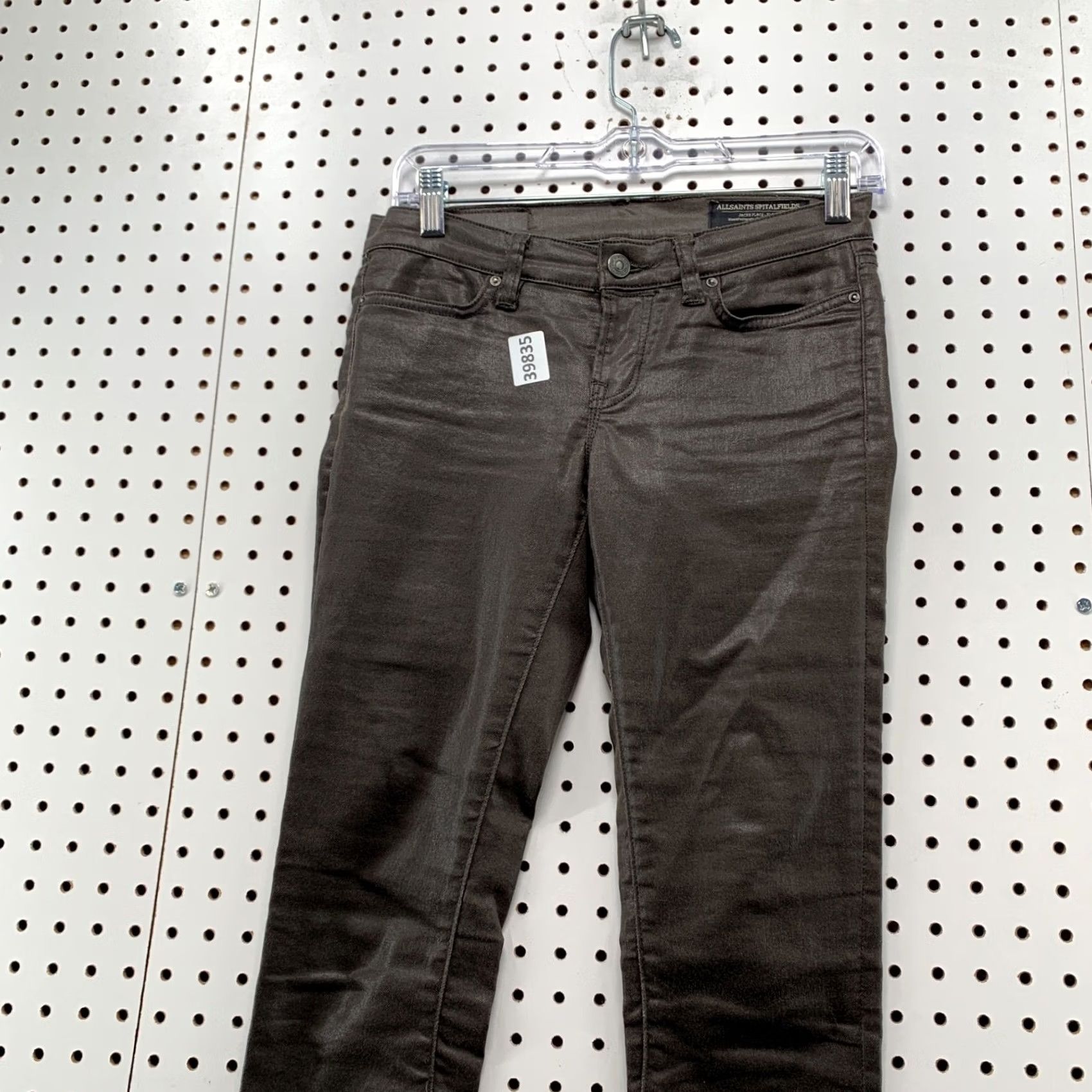 Allsaints AllSaints Spitalfields Jeans Women Size 26 Brown Waxed Skinny Fit 28x28.5 Denim Size 26" / US 2 / IT 38 - 4 Thumbnail