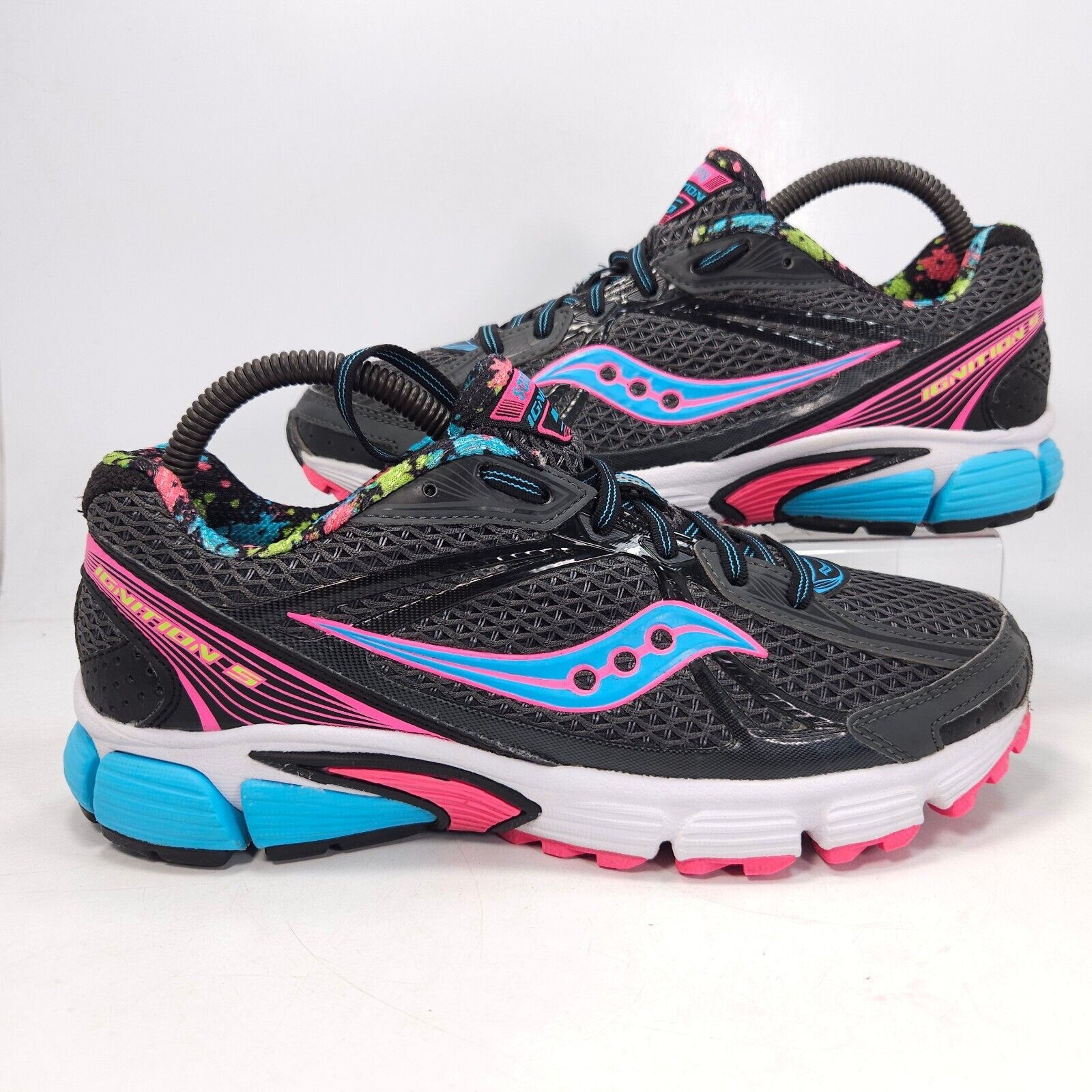 Saucony Saucony Ignition 5 Shoe Womens Size 8.5 S15202-16 Black Blue Size US 8.5 / IT 38.5 - 6 Thumbnail