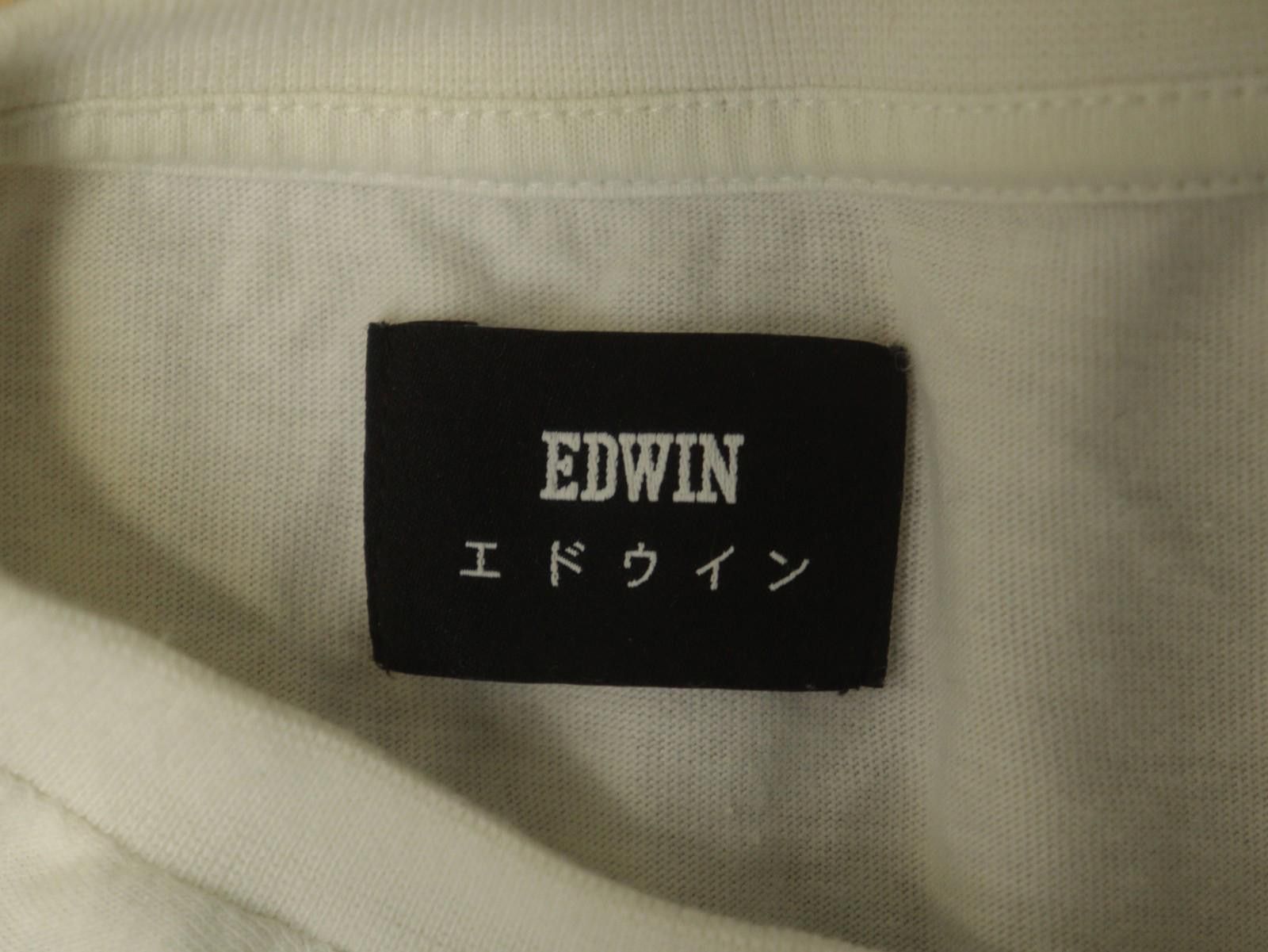 Edwin EDWIN White 100% Cotton Crew Neck Pullover Tee Shirt Size M Size US M / EU 48-50 / 2 - 11 Thumbnail