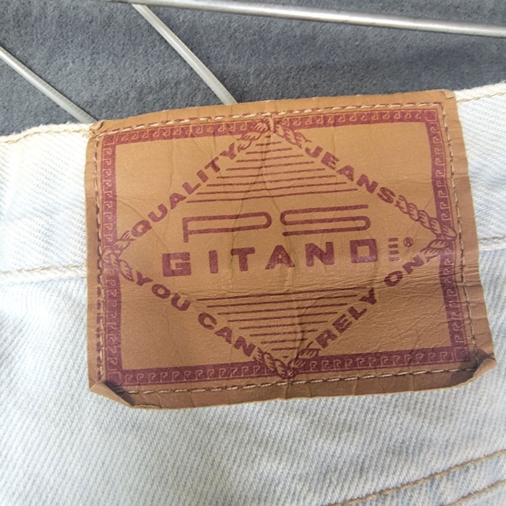 Vintage Gitano Vtg High Rise Mom Jeans 16 Long Denim Blue Straight Leg Womens 1980s Size 38" / US 16 / IT 52 - 6 Thumbnail
