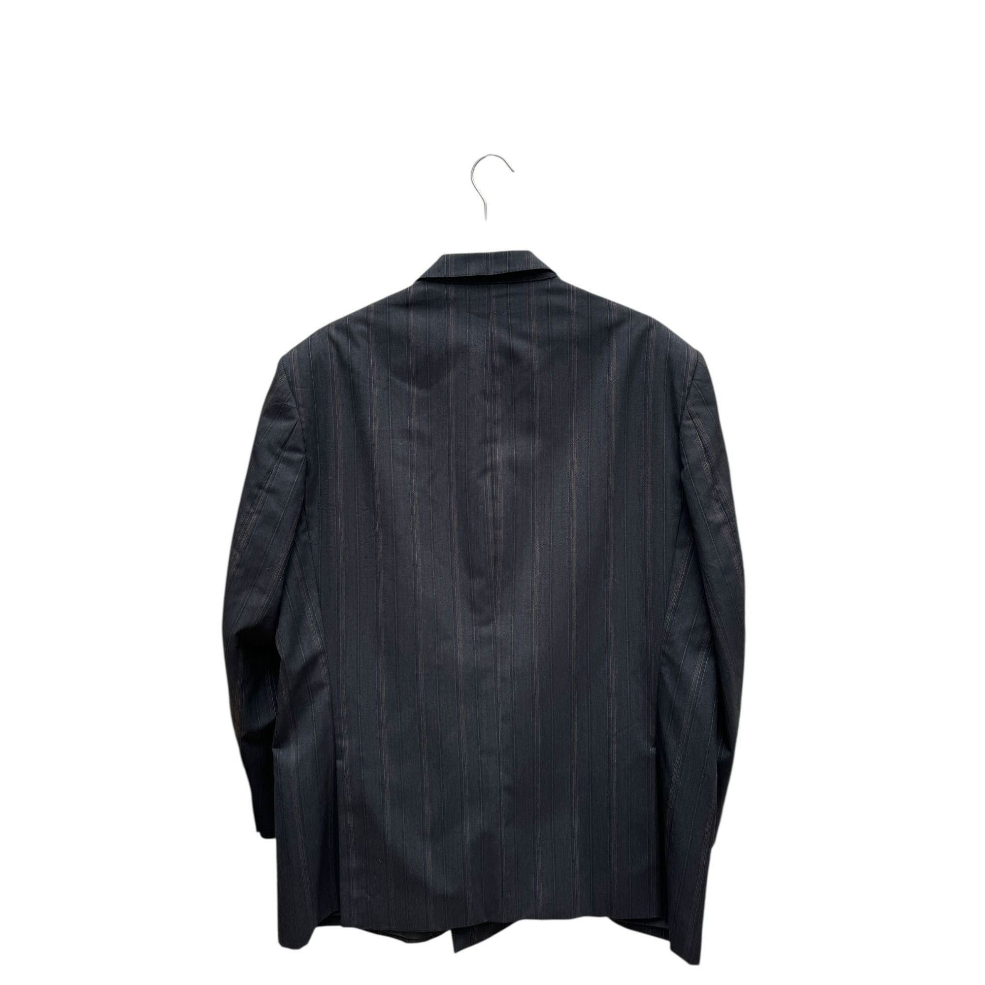 Yves Saint Laurent Grey Wool Striped Blazer Jacket Size 42R - 4 Thumbnail