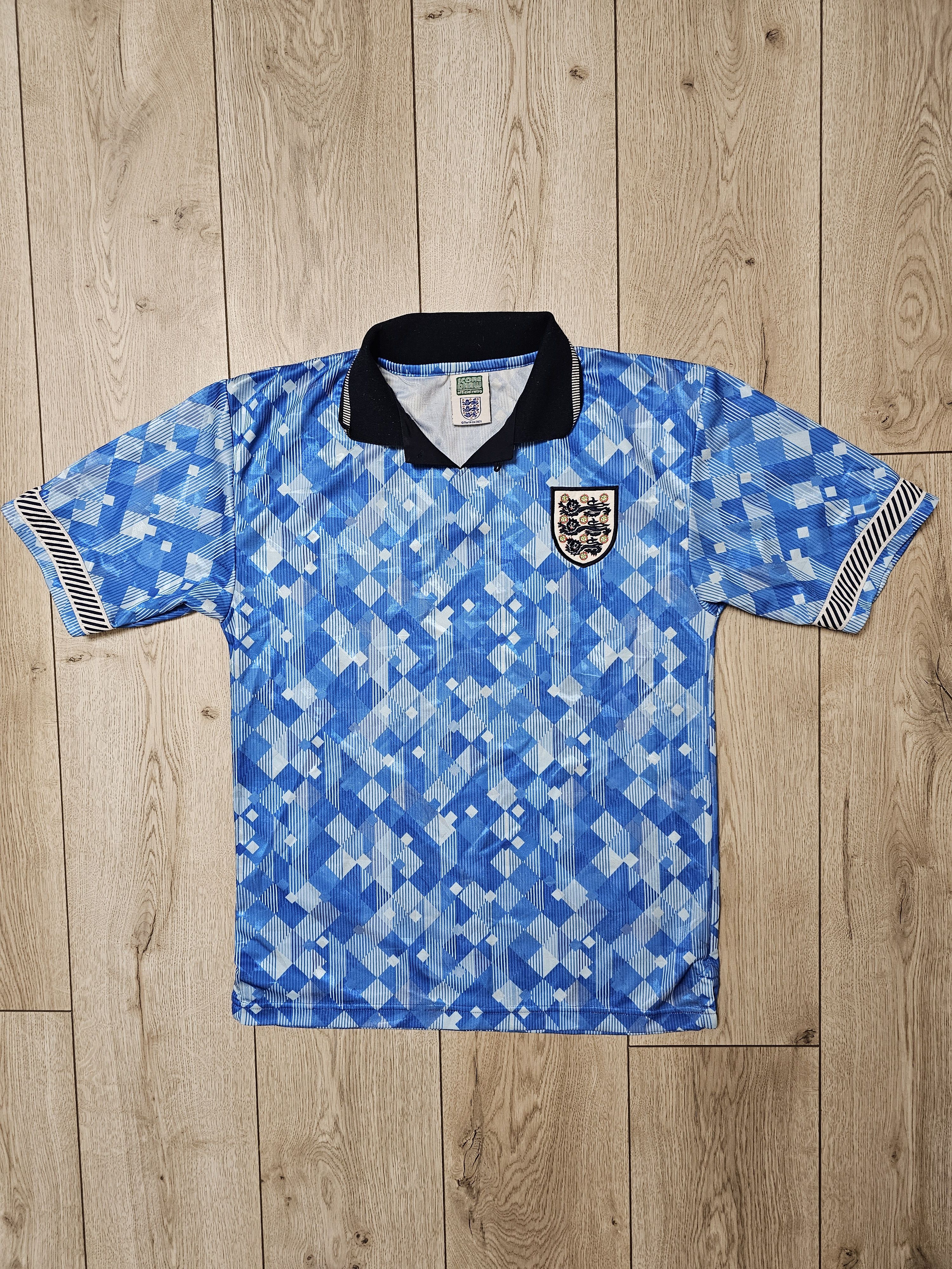 Vintage ENGLAND 1990 1992 THIRD FOOTBALL SHIRT SOCCER JERSEY Size US M / EU 48-50 / 2 - 1 Thumbnail