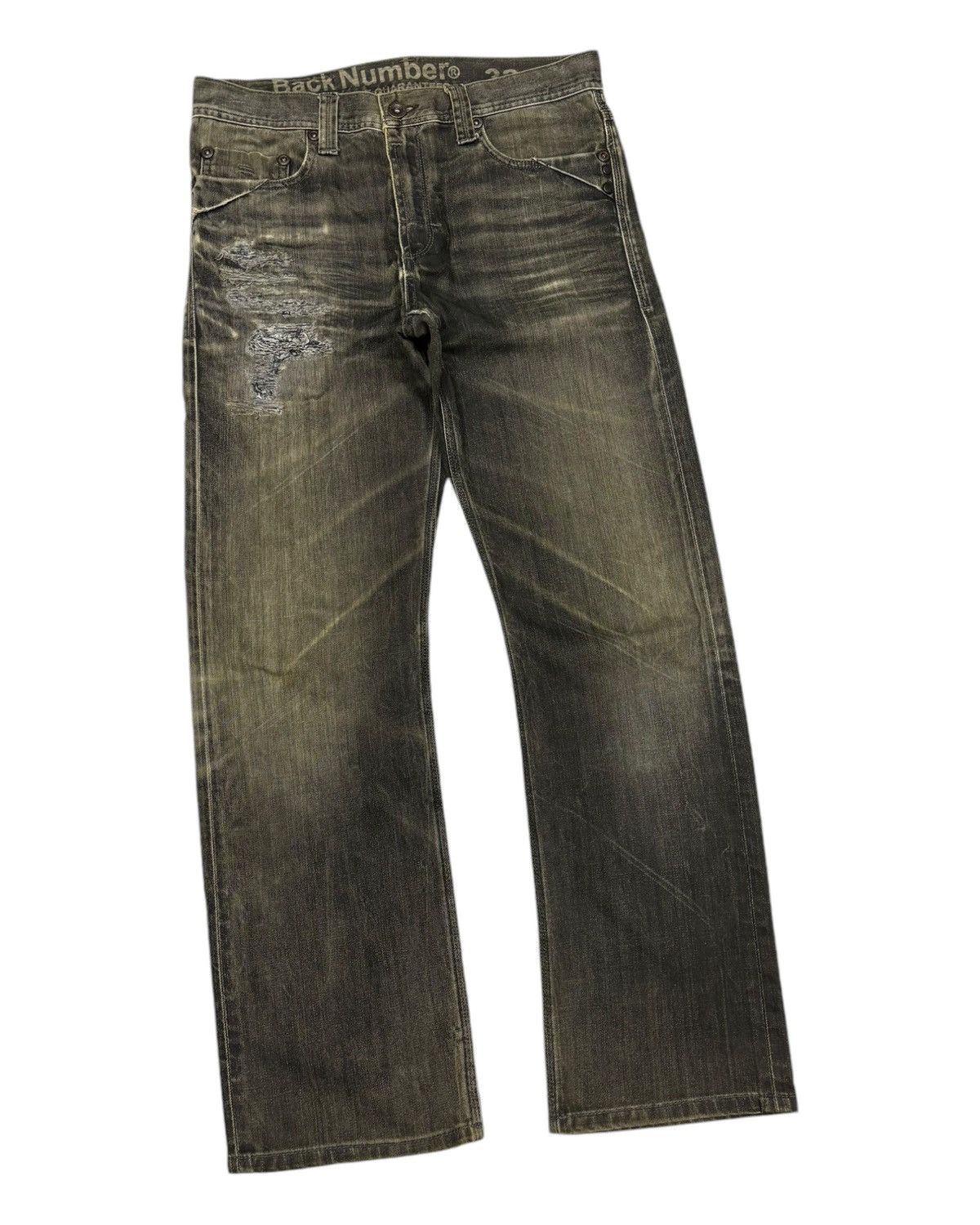 If Six Was Nine 🔥Rare Smoke Grey Back Number Homeless Denim Jeans Size US 32 / EU 48 - 3 Thumbnail