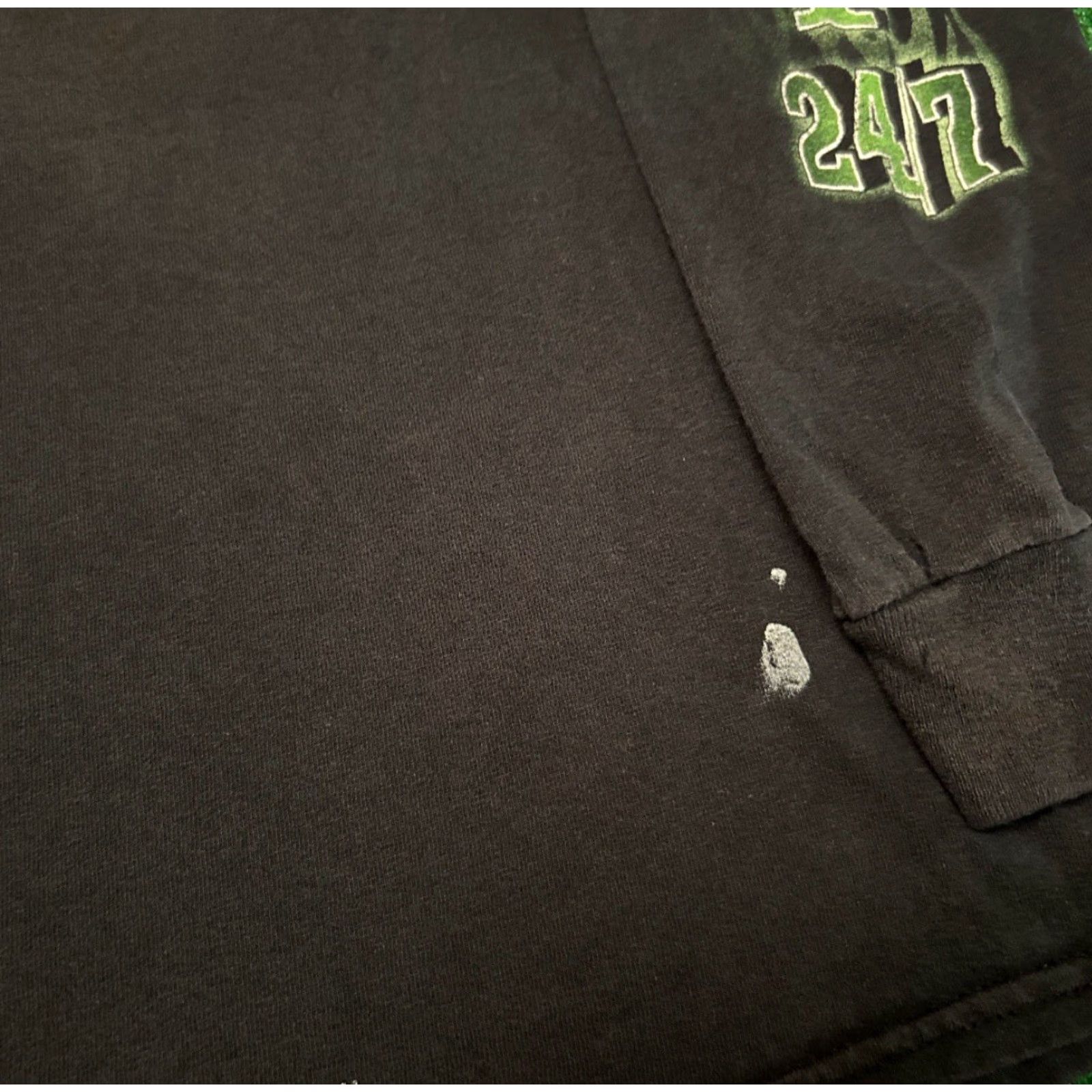 Vintage VINTAGE 90s Y2K Biker Mid West Skull Flames Sleeve Hit Long Sleeve Shirt L Black Men Mens Size US L / EU 52-54 / 3 - 4 Thumbnail