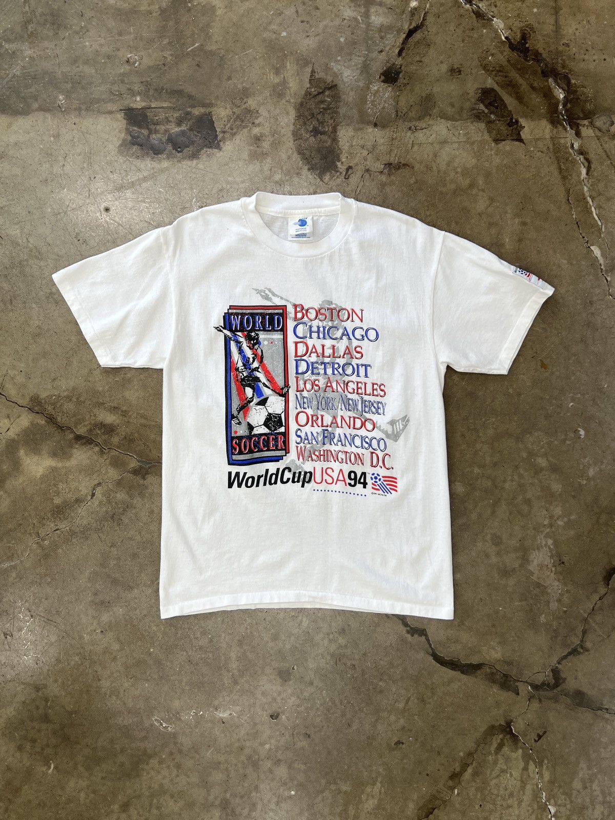Vintage Vintage 1994 World Cup USA Cities Soccer New York Tee Medium Size US M / EU 48-50 / 2 - 2 Thumbnail