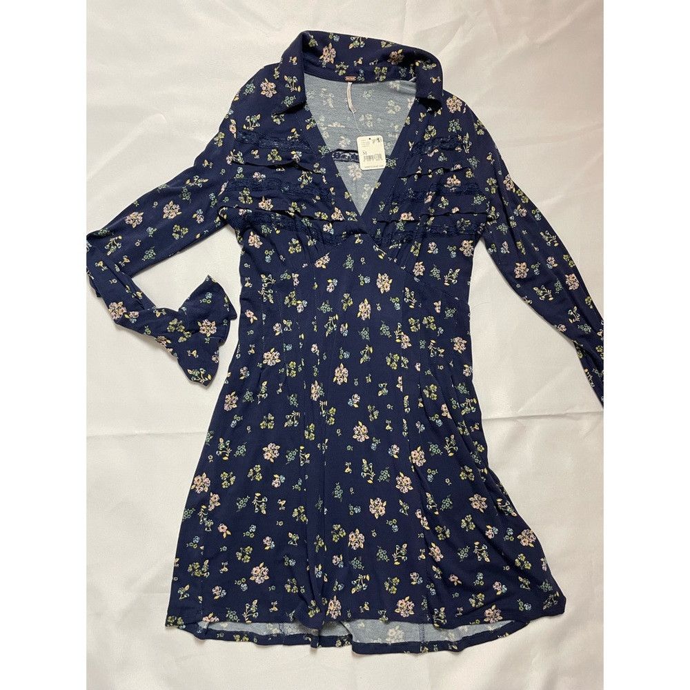 Free People NWT New $128 Free People Good Days Floral Print Mini Blue D Size M / US 6-8 / IT 42-44 - 6 Thumbnail
