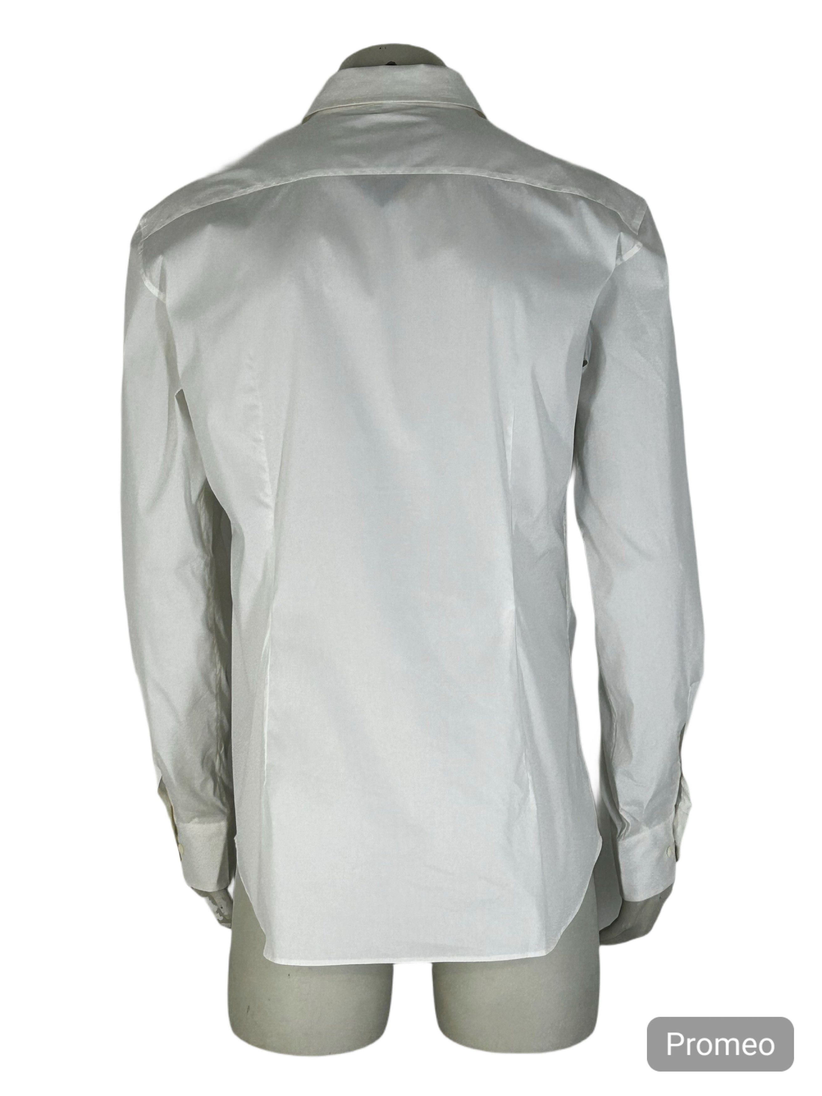 Fendi FENDI WHITE POPELINE COTTON SLIM FIT SHIRT SIZE 45 Size US XXL / EU 58 / 5 - 3 Thumbnail