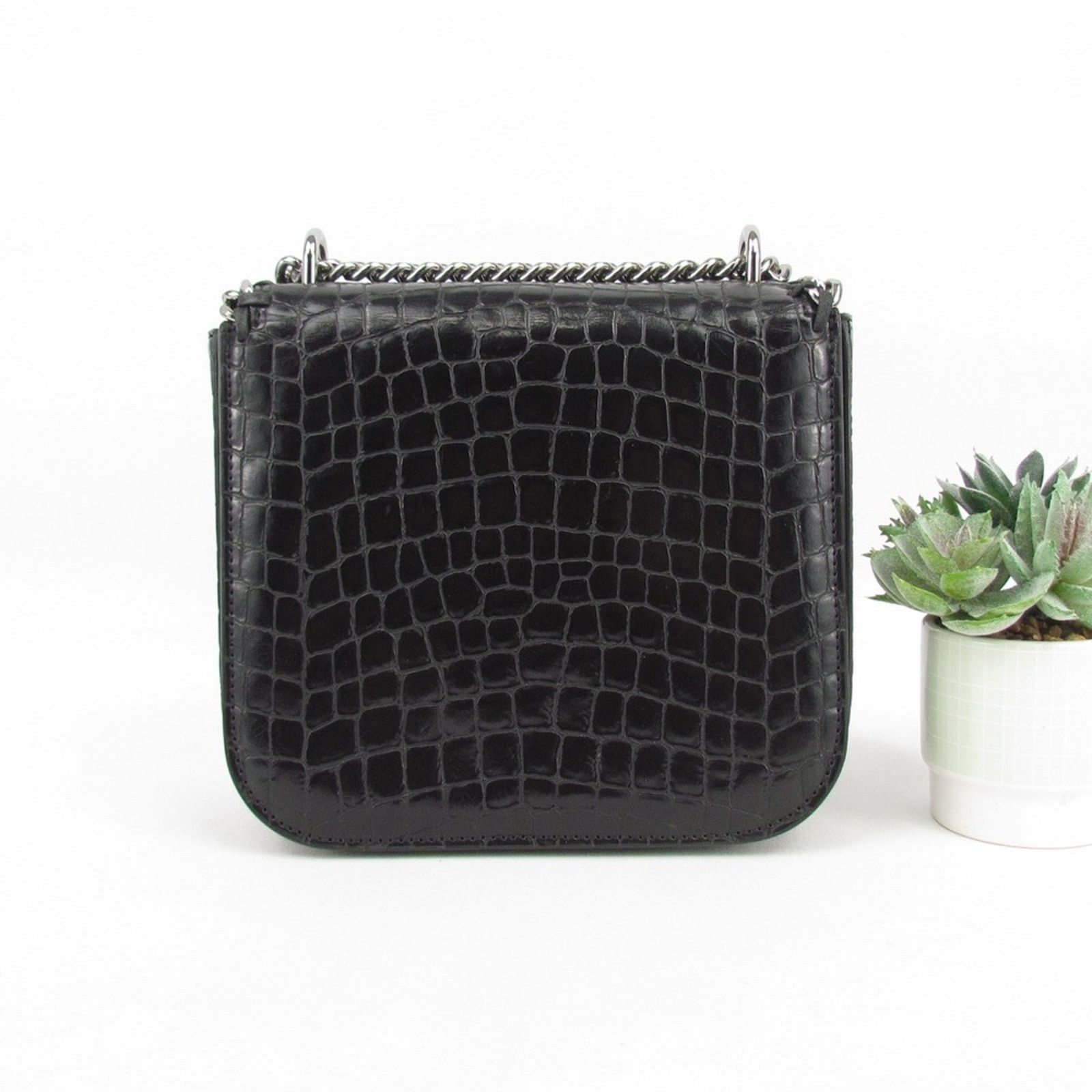 Stella McCartney Stella McCartney Croc Embossed Falabella Star Box Bag Size ONE SIZE - 6 Thumbnail
