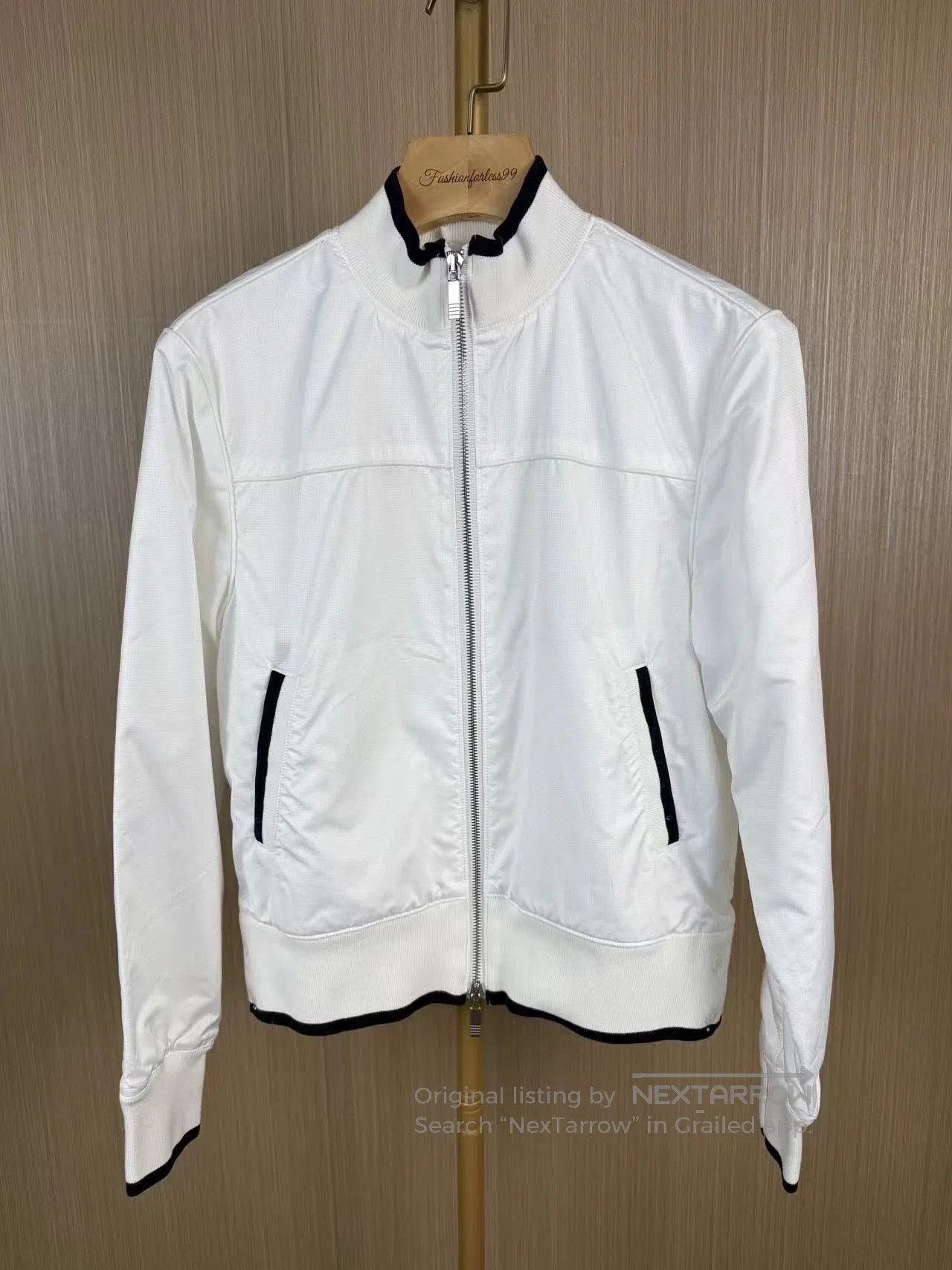 Thom Browne Thom Browne White Stand Collar Zip Jacket. Size US M / EU 48-50 / 2 - 1 Thumbnail