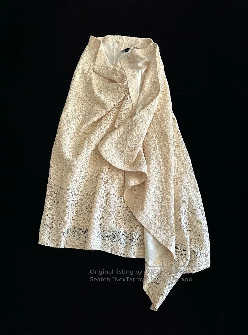 Comme des Garcons Comme Des Garcons size S Half-skirt cream lace one-piece a Size 23" - 1 Thumbnail